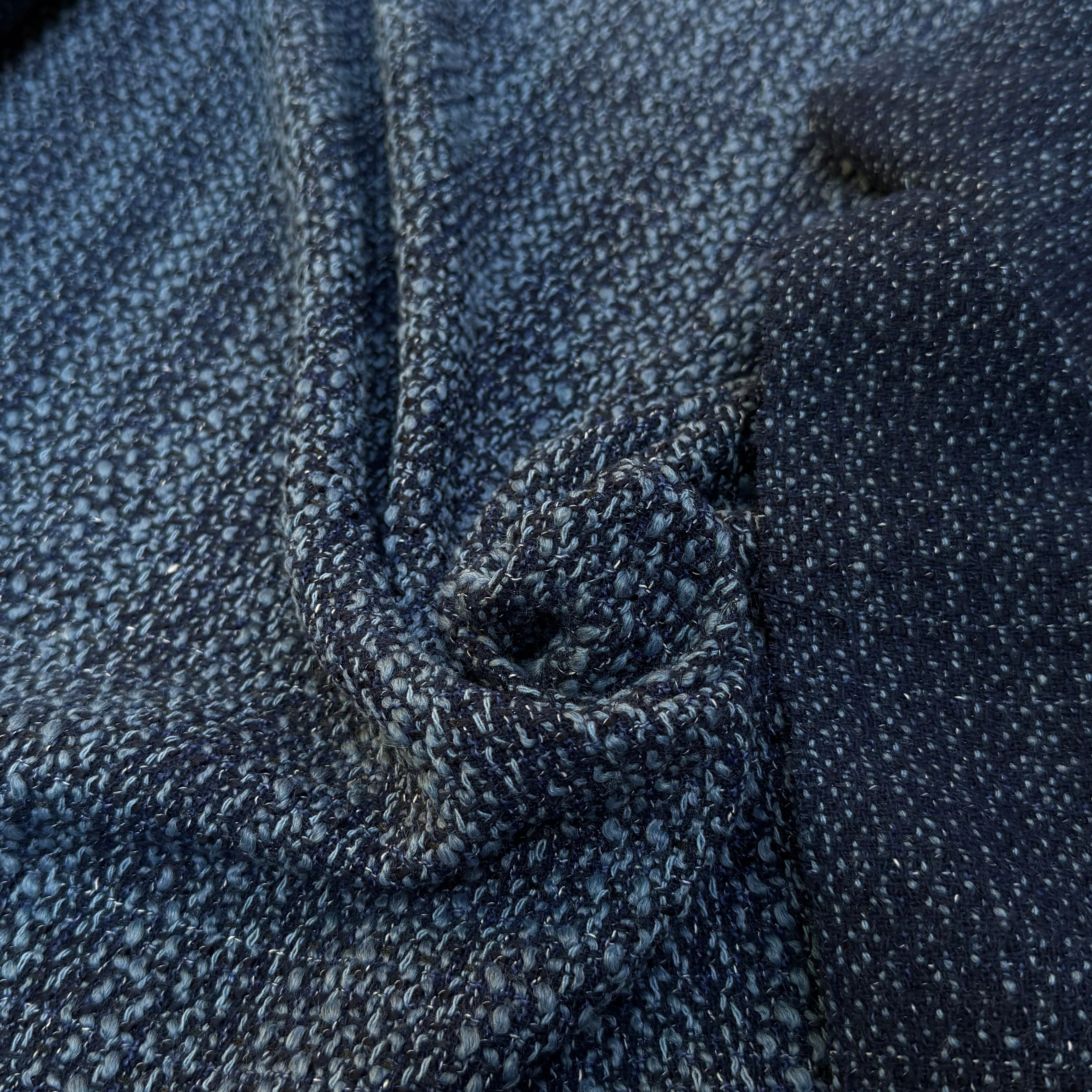 TWEED POLYLAINE CHINÉ BLEU CHIC - My Little Coupon