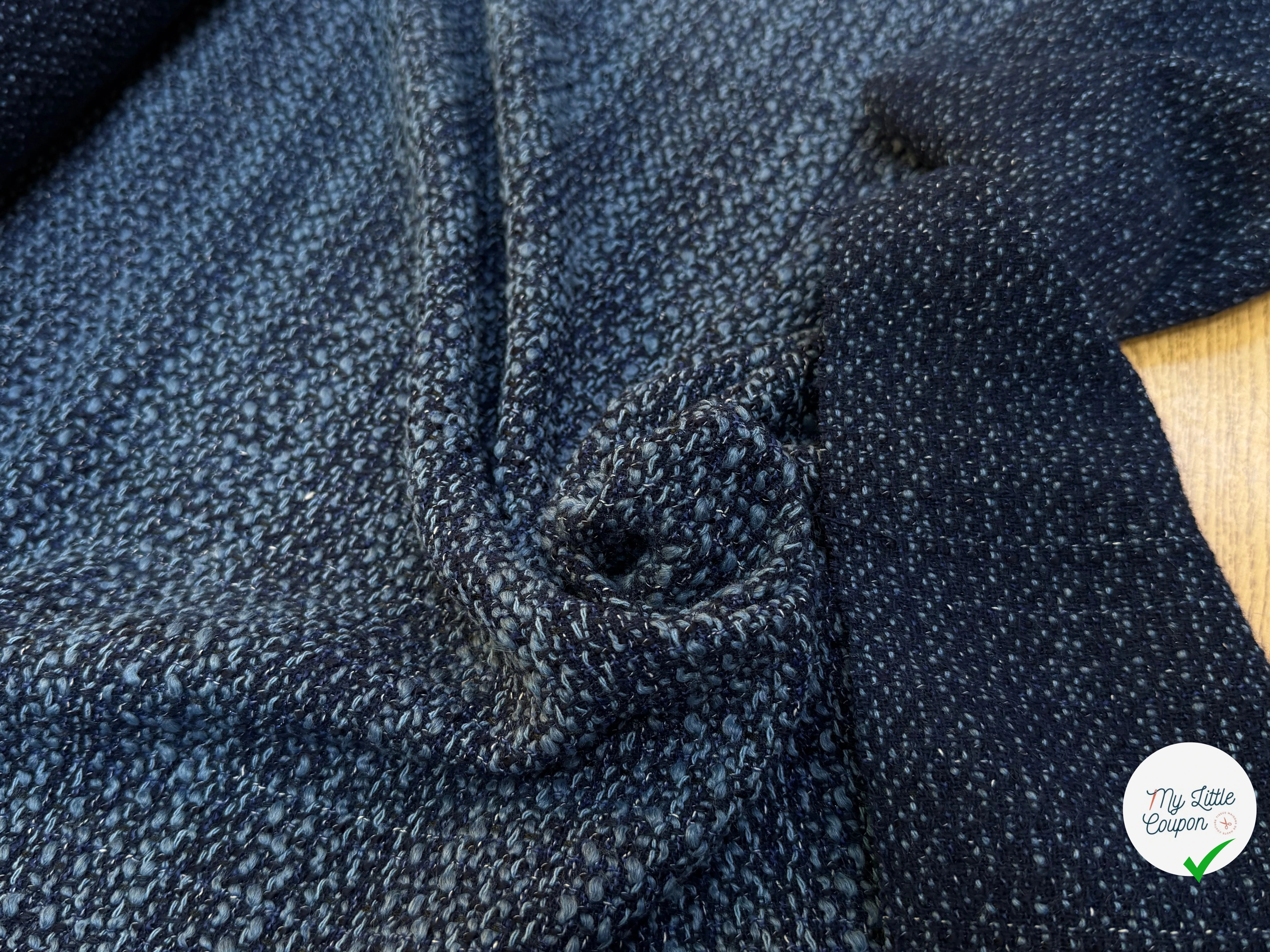 TWEED POLYLAINE CHINÉ BLEU CHIC - My Little Coupon