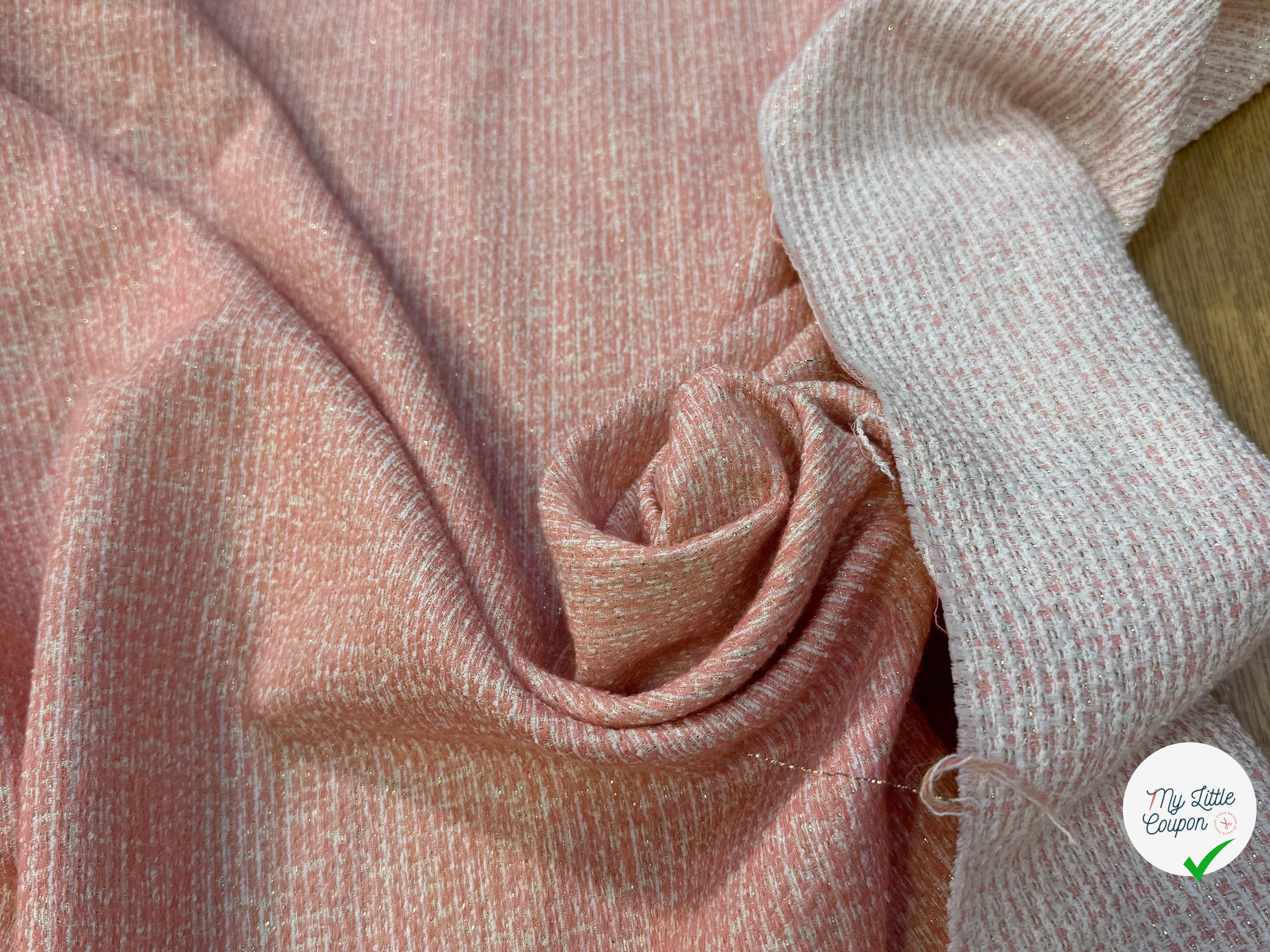 TWEED PRESTIGE 59% COTON ROSE PEACH - My Little Coupon