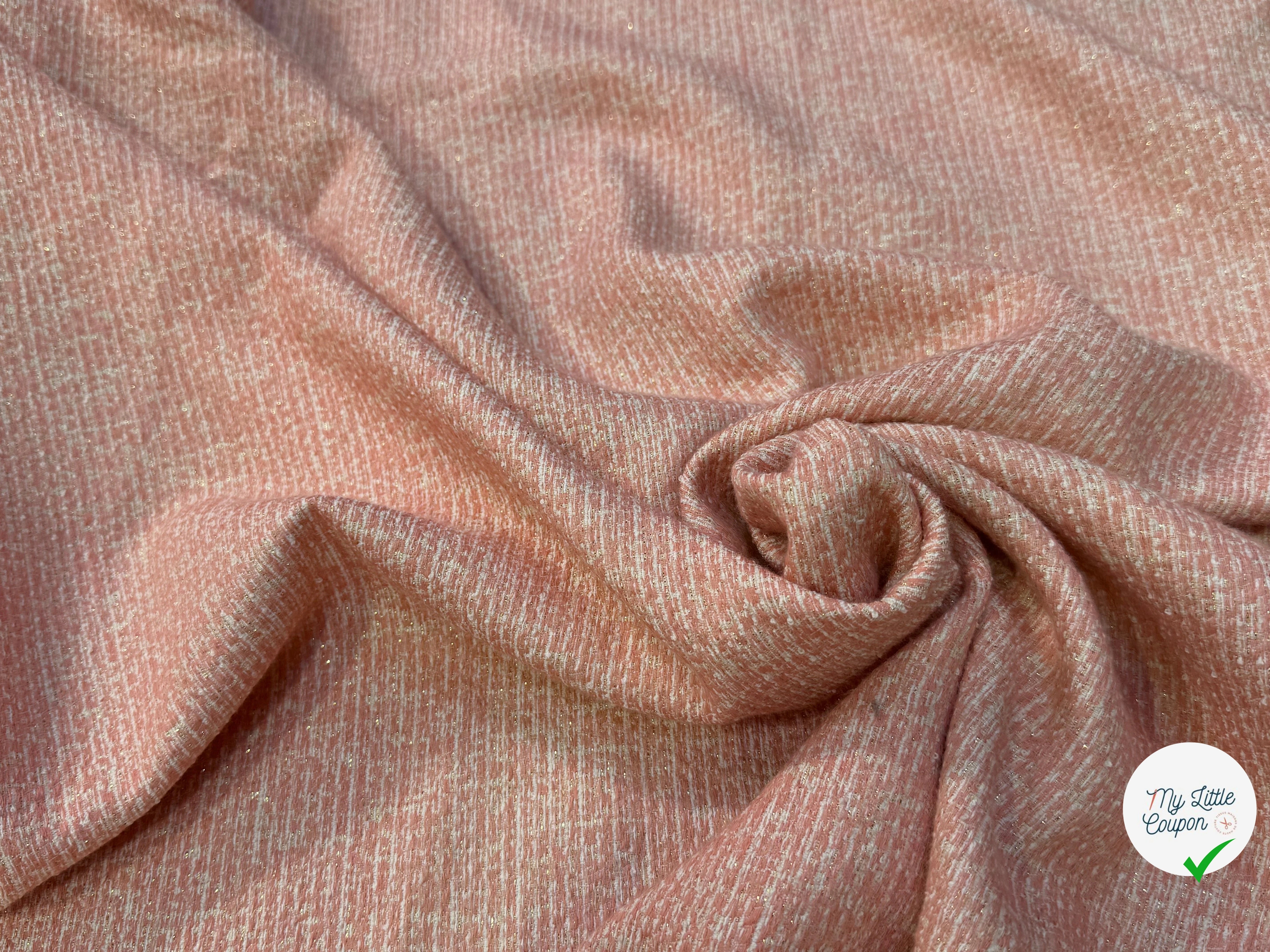 TWEED PRESTIGE 59% COTON ROSE PEACH - My Little Coupon
