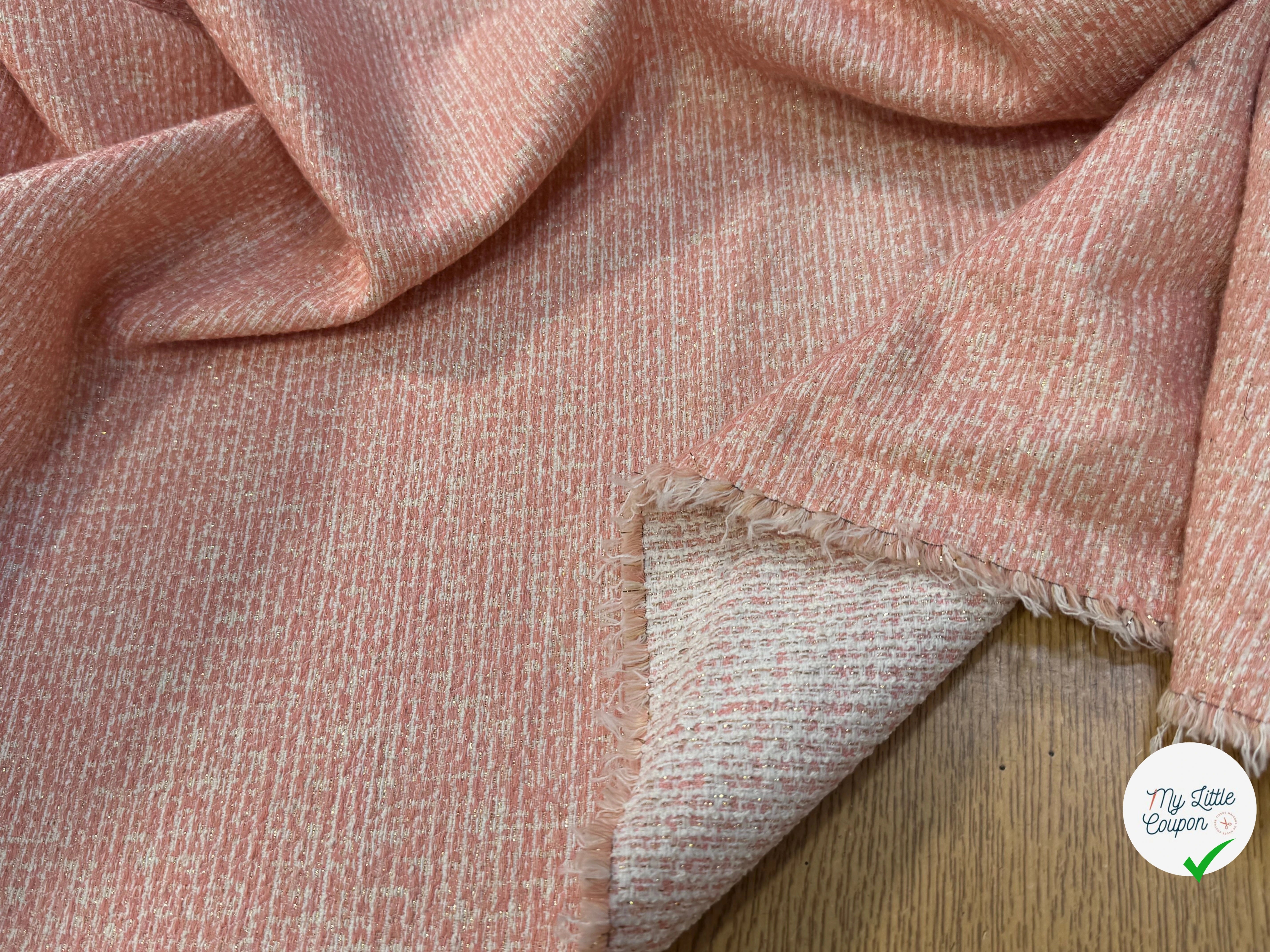 TWEED PRESTIGE 59% COTON ROSE PEACH - My Little Coupon