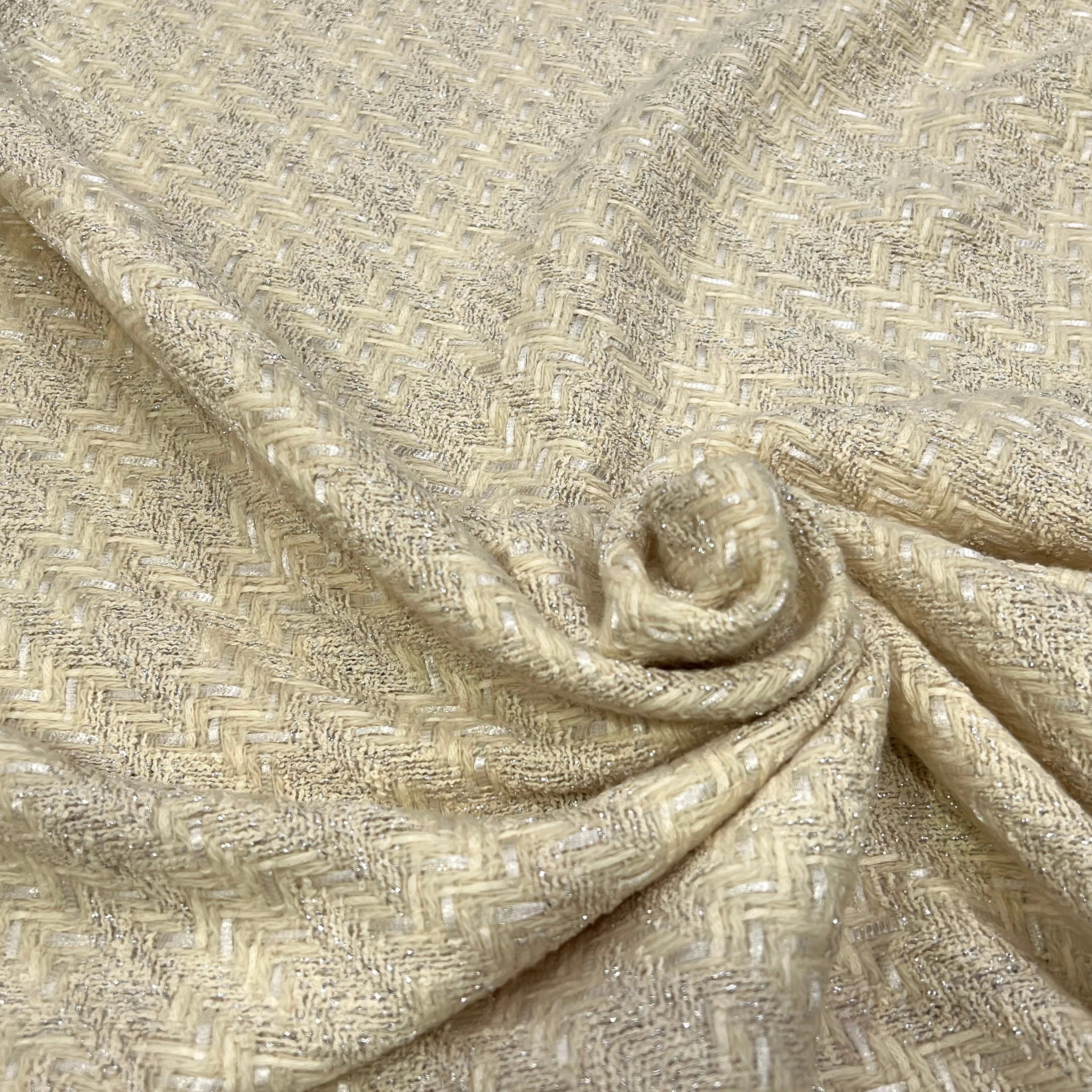 TWEED PRESTIGE JAUNE VANILLE 90% COTON - My Little Coupon