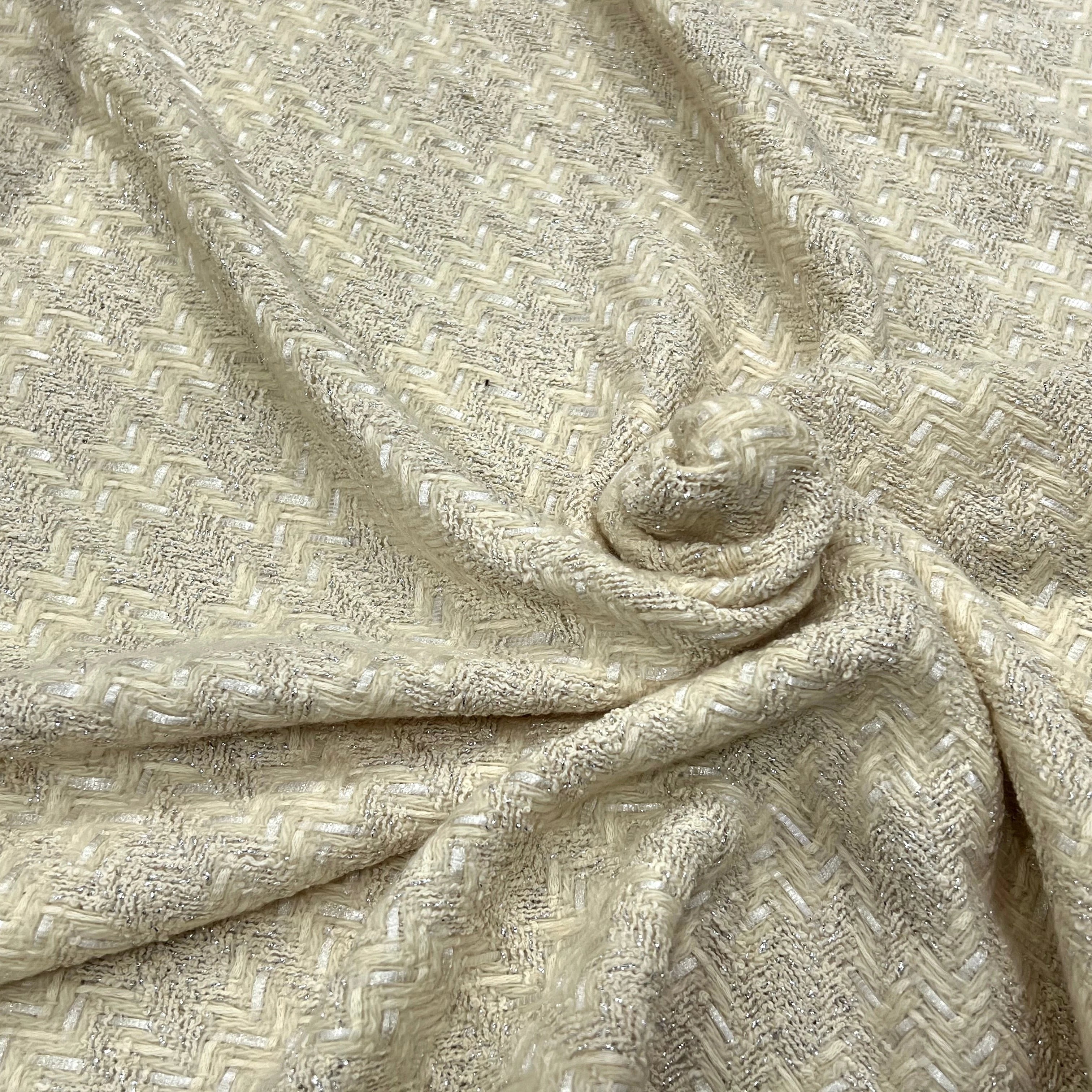 TWEED PRESTIGE JAUNE VANILLE 90% COTON - My Little Coupon