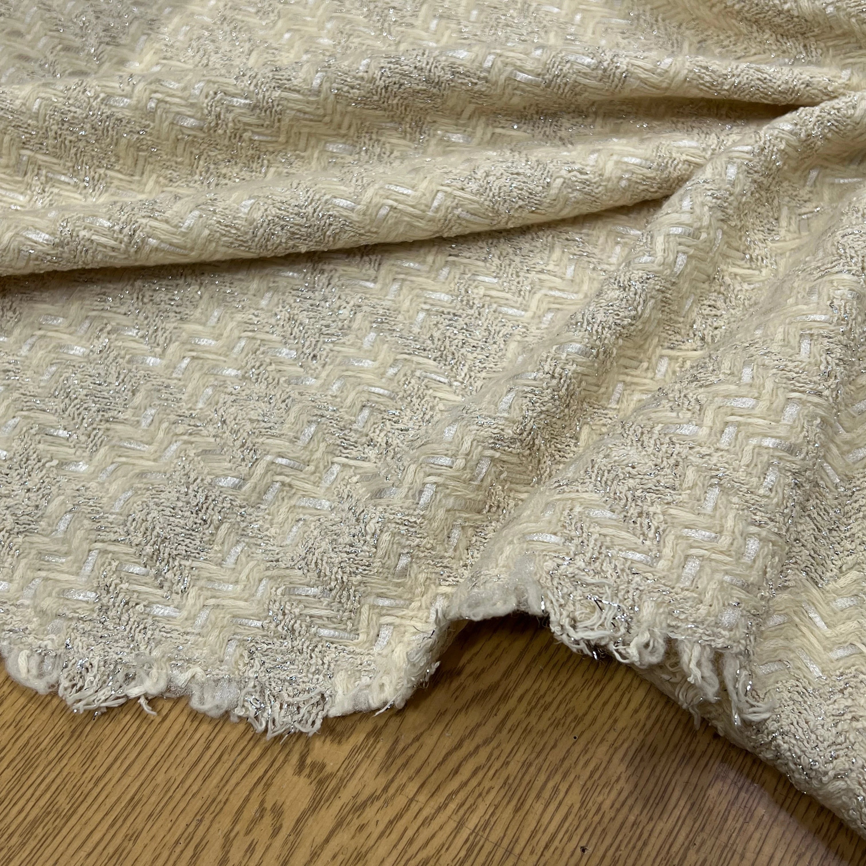 TWEED PRESTIGE JAUNE VANILLE 90% COTON - My Little Coupon