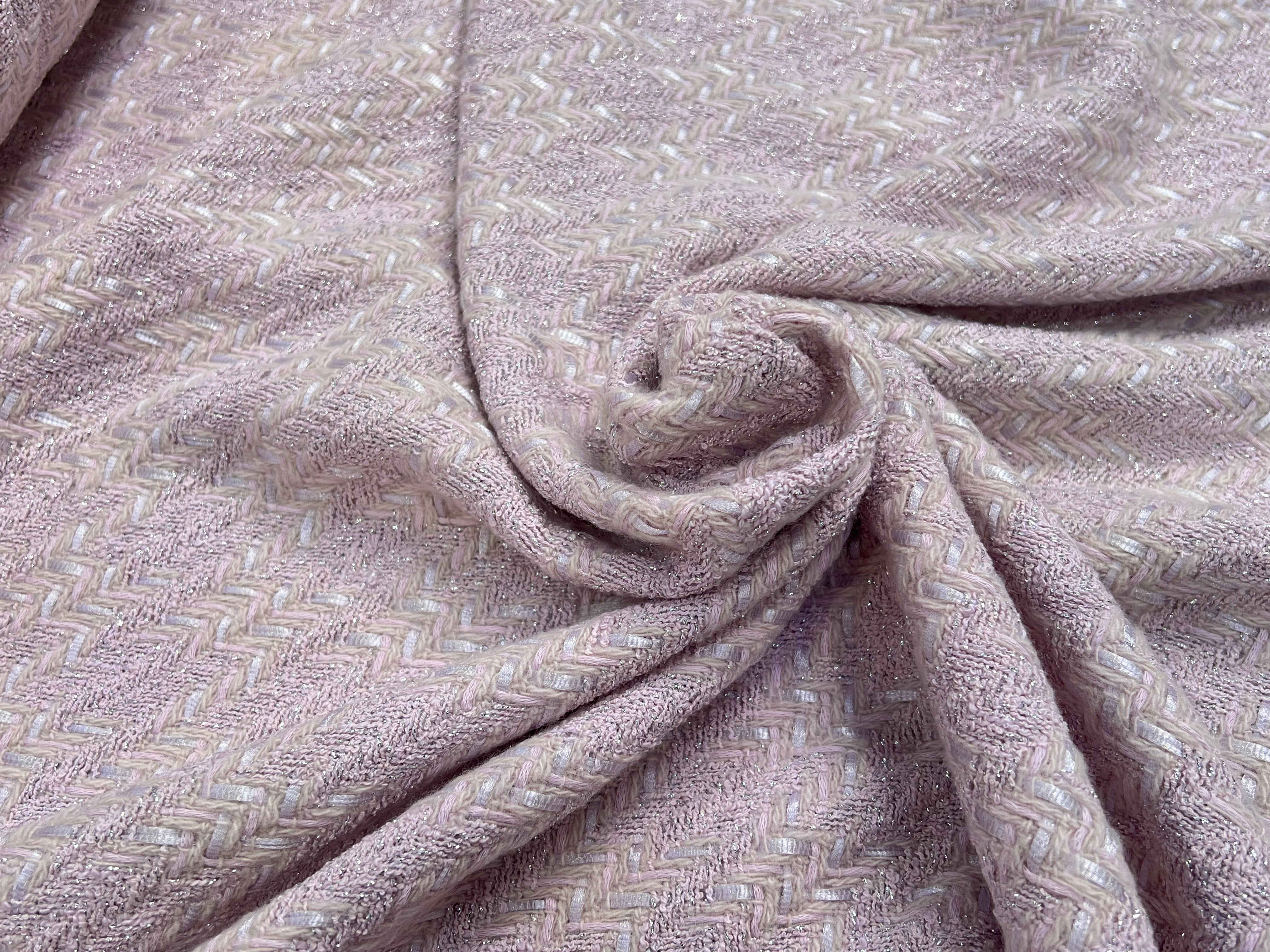 TWEED PRESTIGE LILAS CHEVRON BEIGE FONCÉ - My Little Coupon