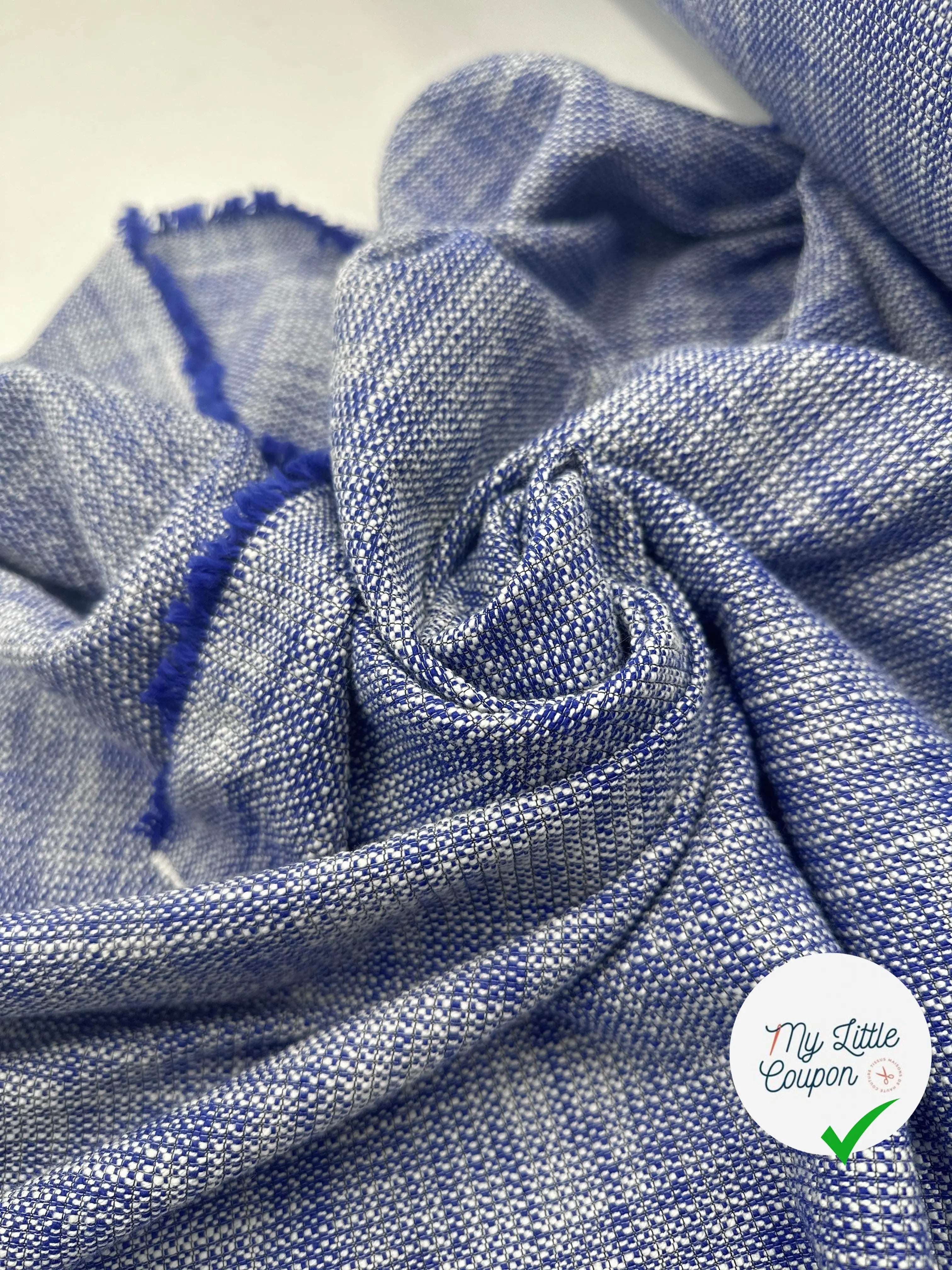 TWEED PRINTEMPS QUALITĂ COUTURE BLEU MLC INTERN