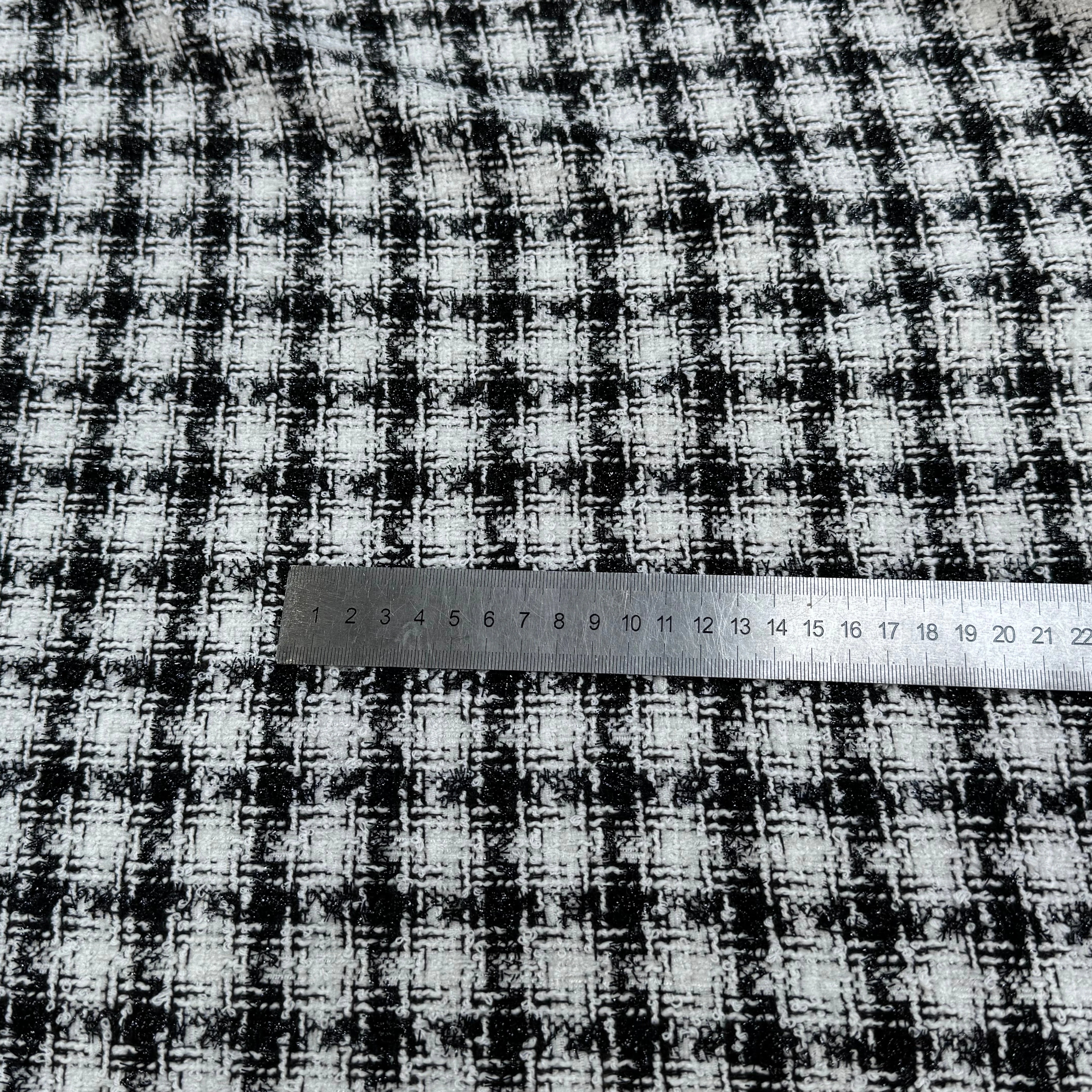 TWEED SOFT À CARREAUX BLANC NOIR - My Little Coupon