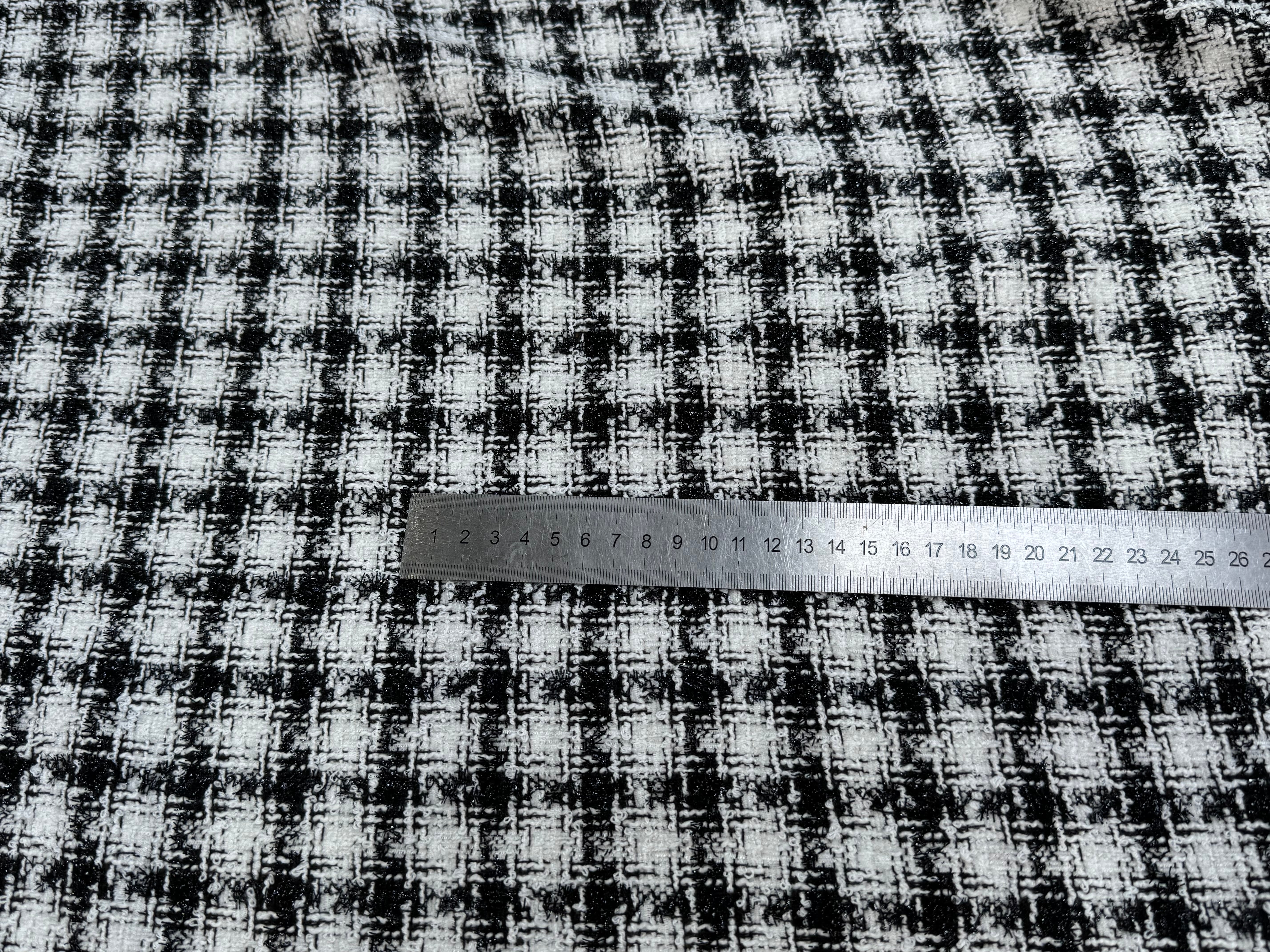 TWEED SOFT À CARREAUX BLANC NOIR - My Little Coupon