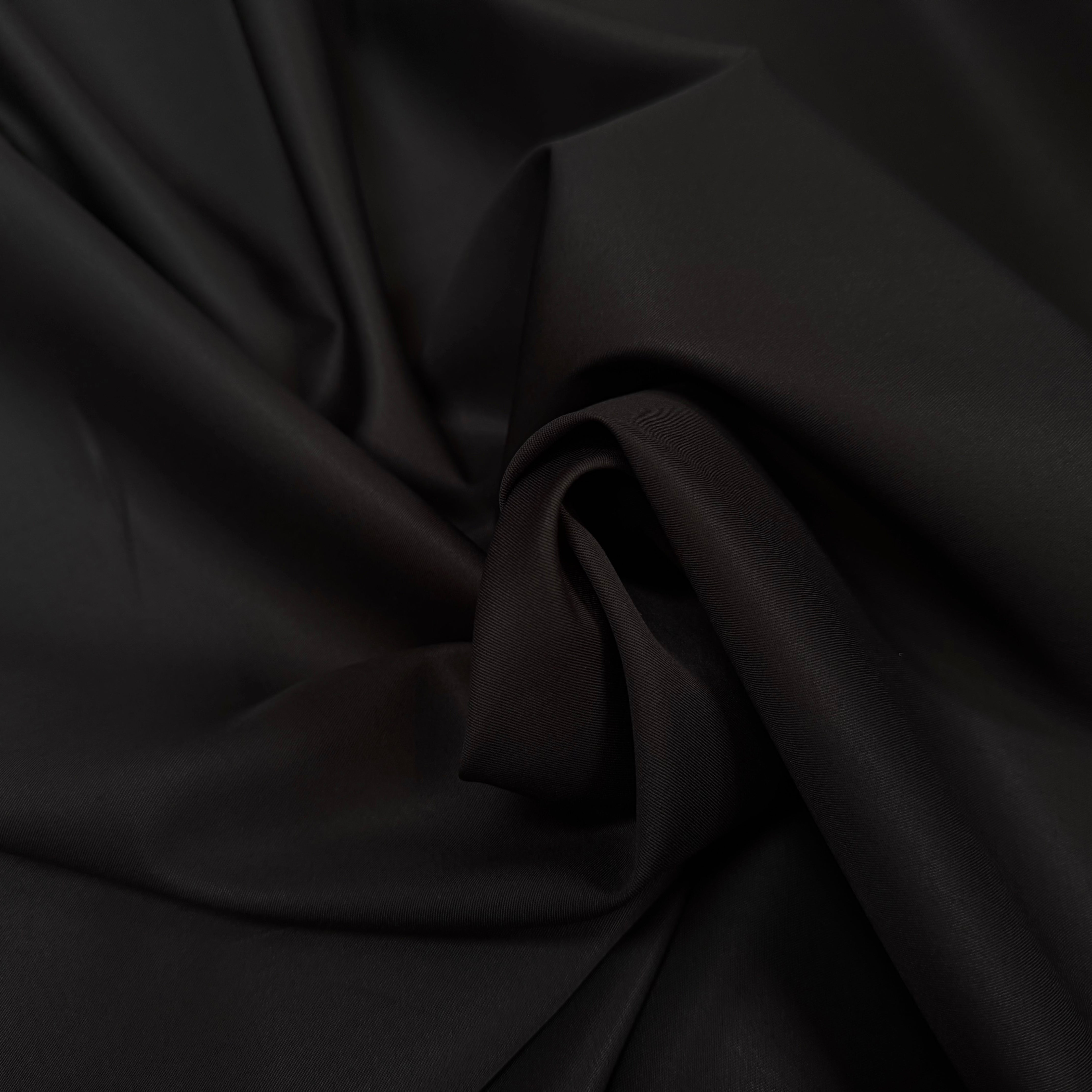 TWILL COTON PEIGNÉE NOIR LOMBARDIA PASTORELLI - My Little Coupon