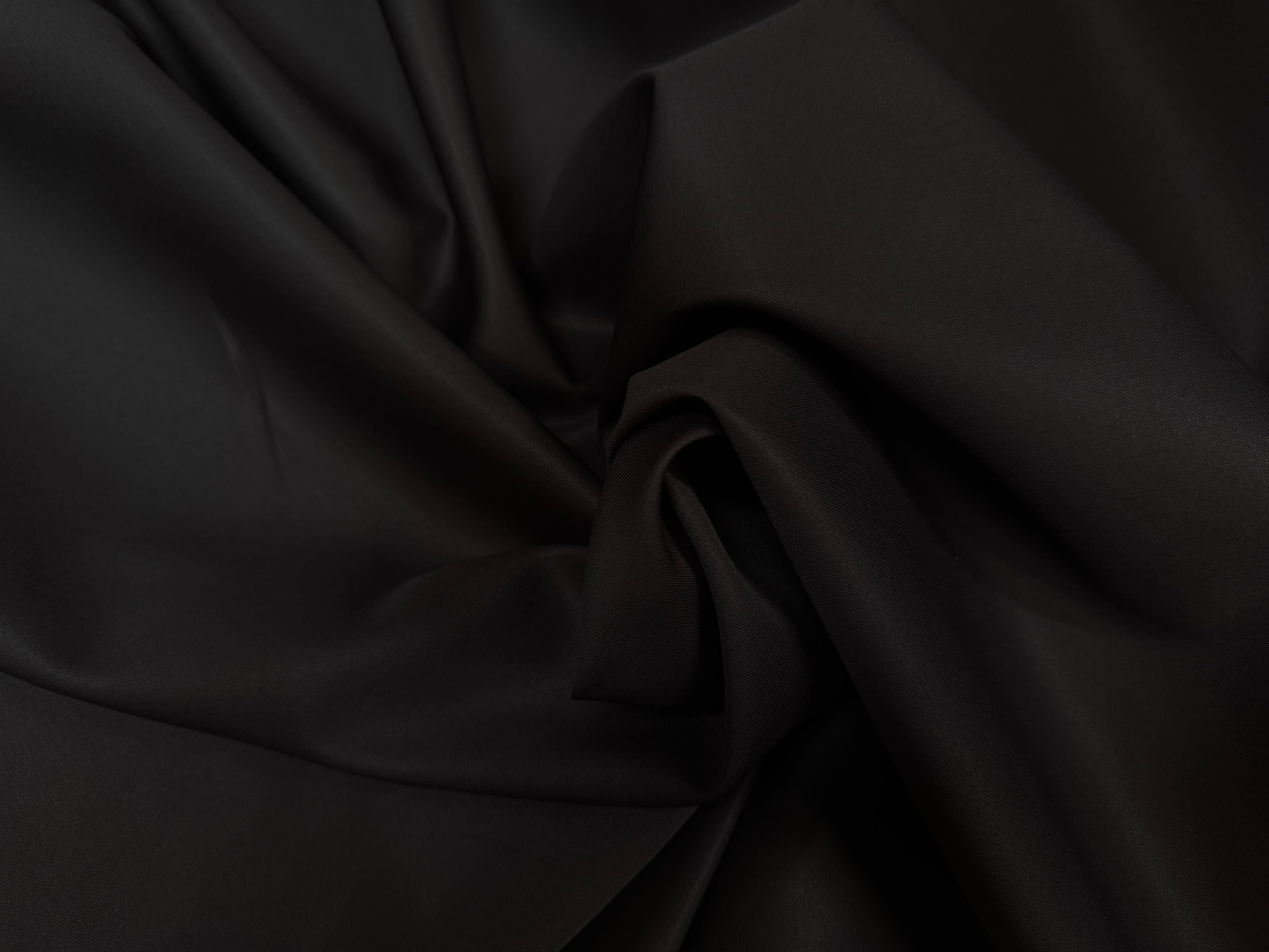 TWILL COTON PEIGNÉE NOIR LOMBARDIA PASTORELLI - My Little Coupon