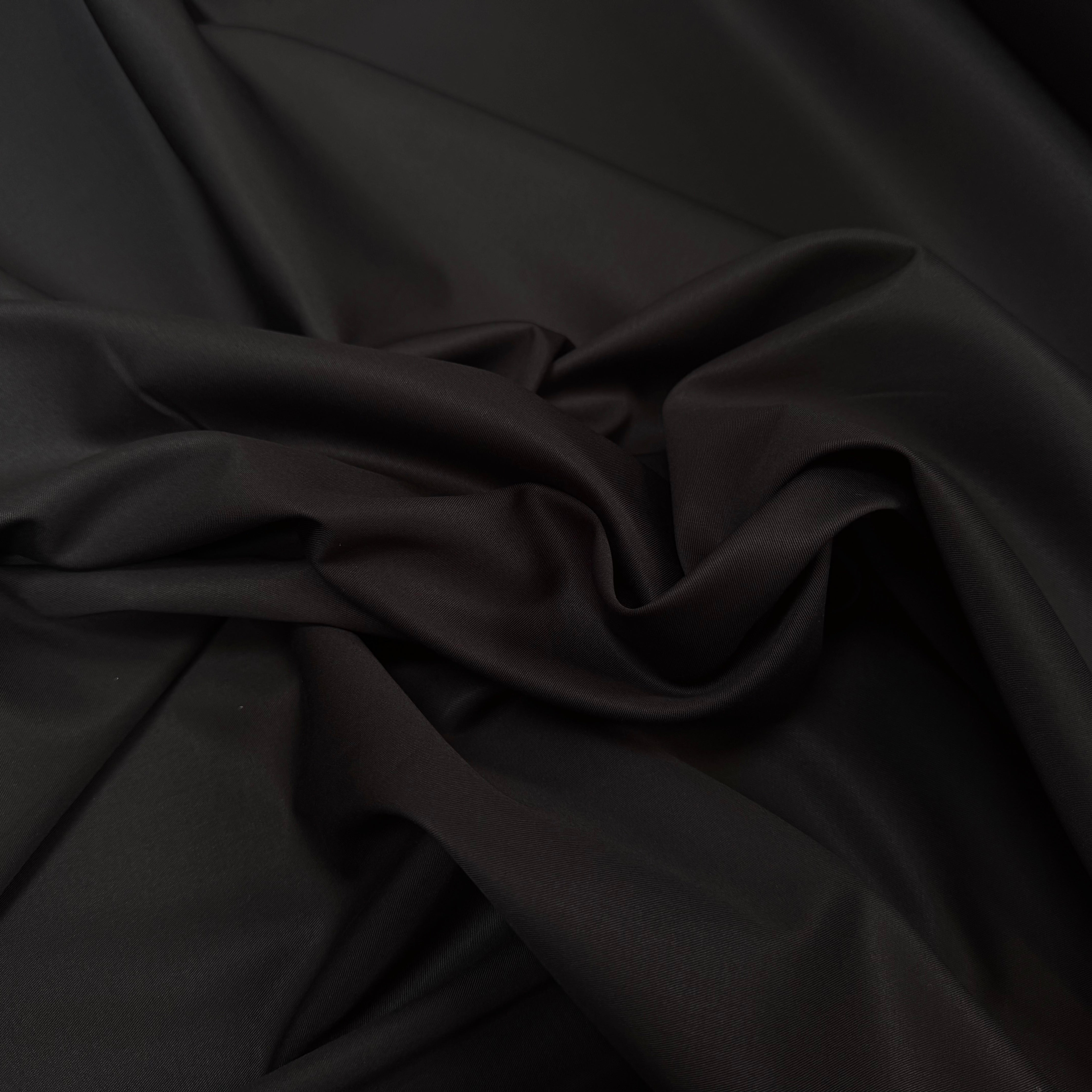 TWILL COTON PEIGNÉE NOIR LOMBARDIA PASTORELLI - My Little Coupon