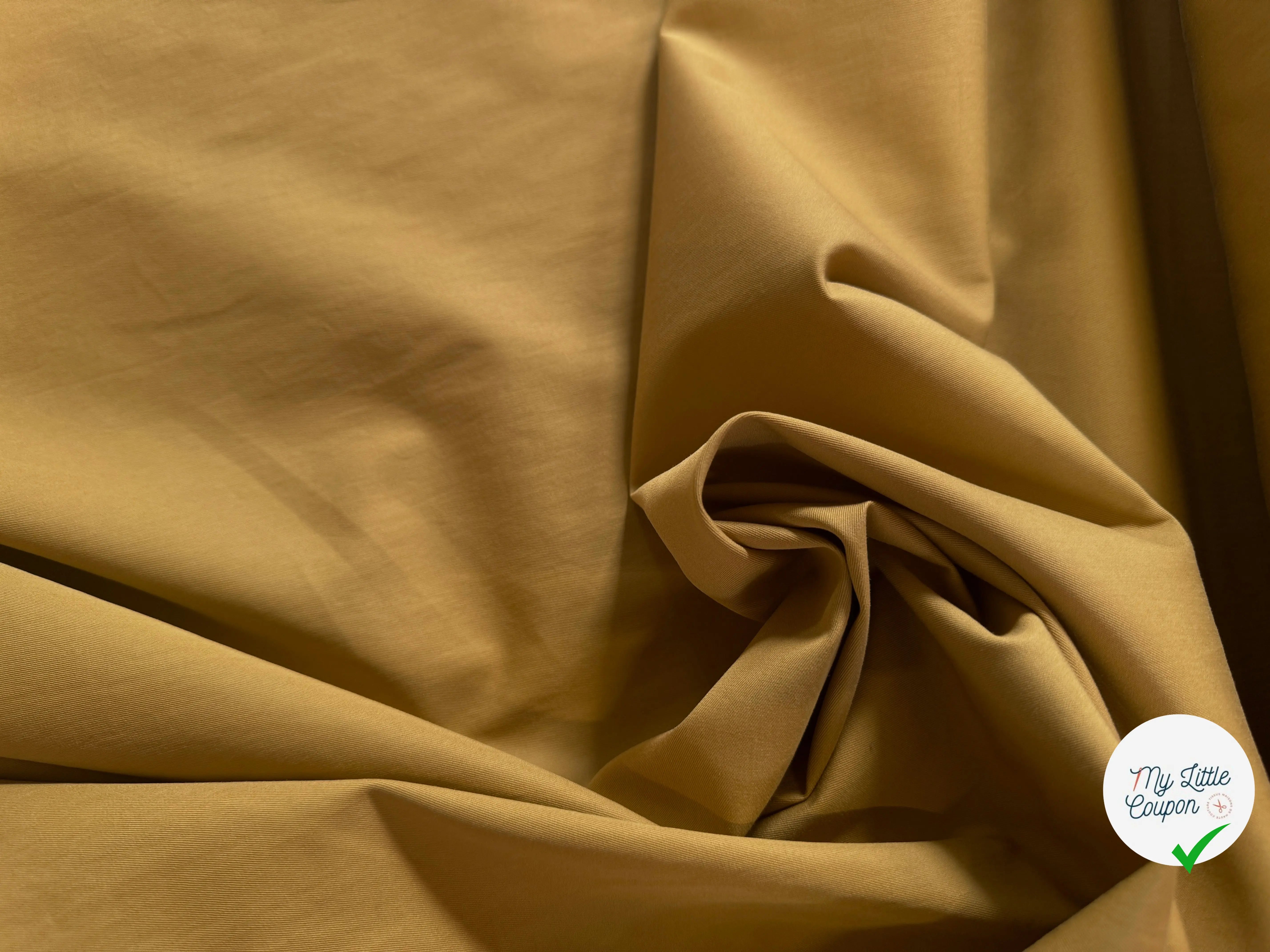 TWILL DE COTON KAKI JAUNE ELEGANT - My Little Coupon