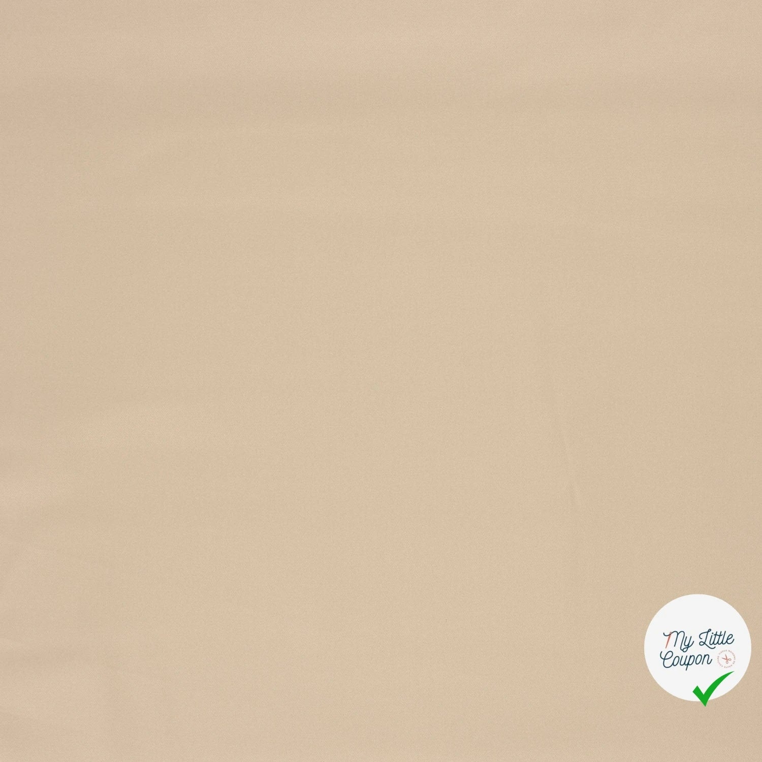 TWILL DE COTON LAVÉ BEIGE CLAIR - My Little Coupon