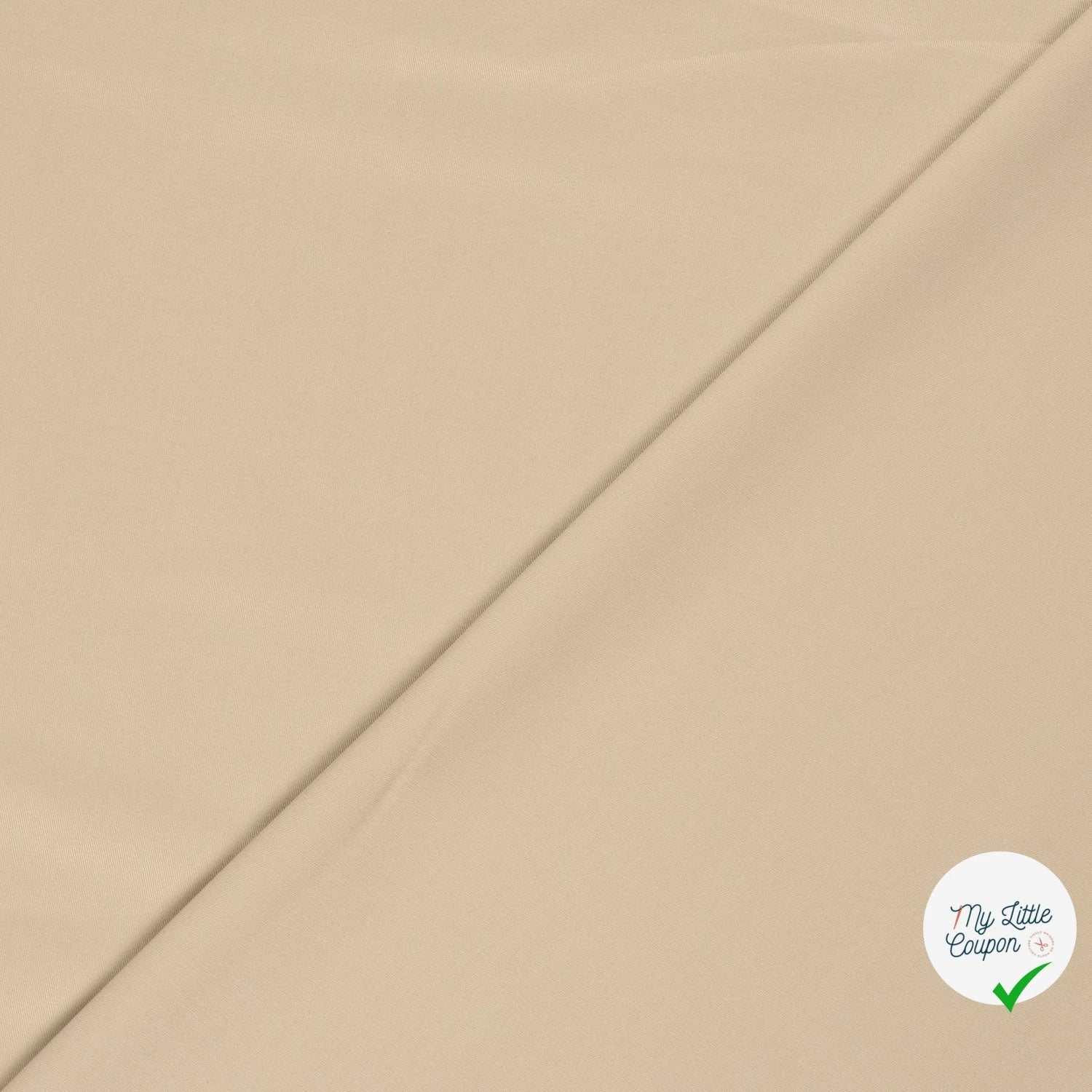TWILL DE COTON LAVÉ BEIGE CLAIR - My Little Coupon