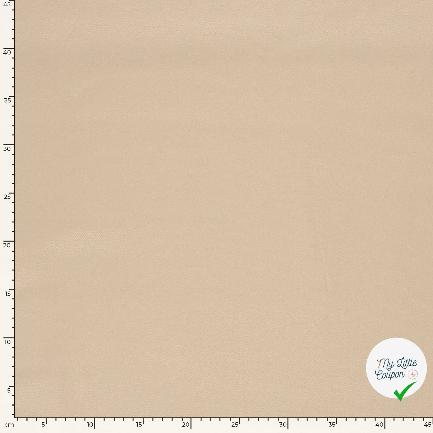 TWILL DE COTON LAVÉ BEIGE CLAIR - My Little Coupon