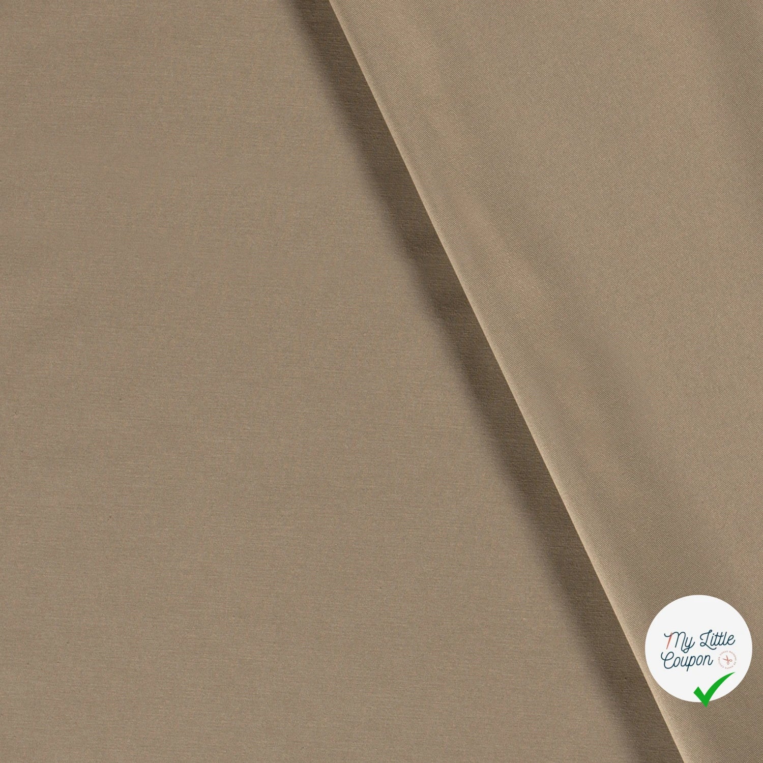 TWILL DE COTON LAVÉ BEIGE - My Little Coupon