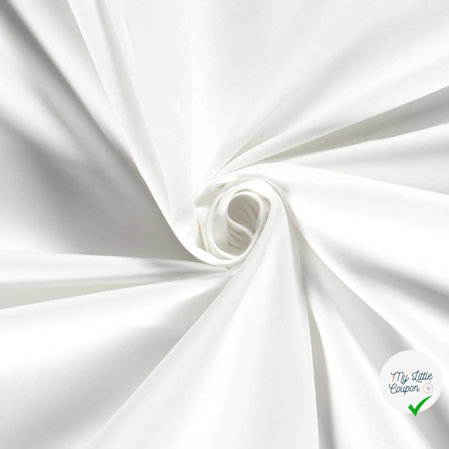 Twill de coton lavé blanc optique