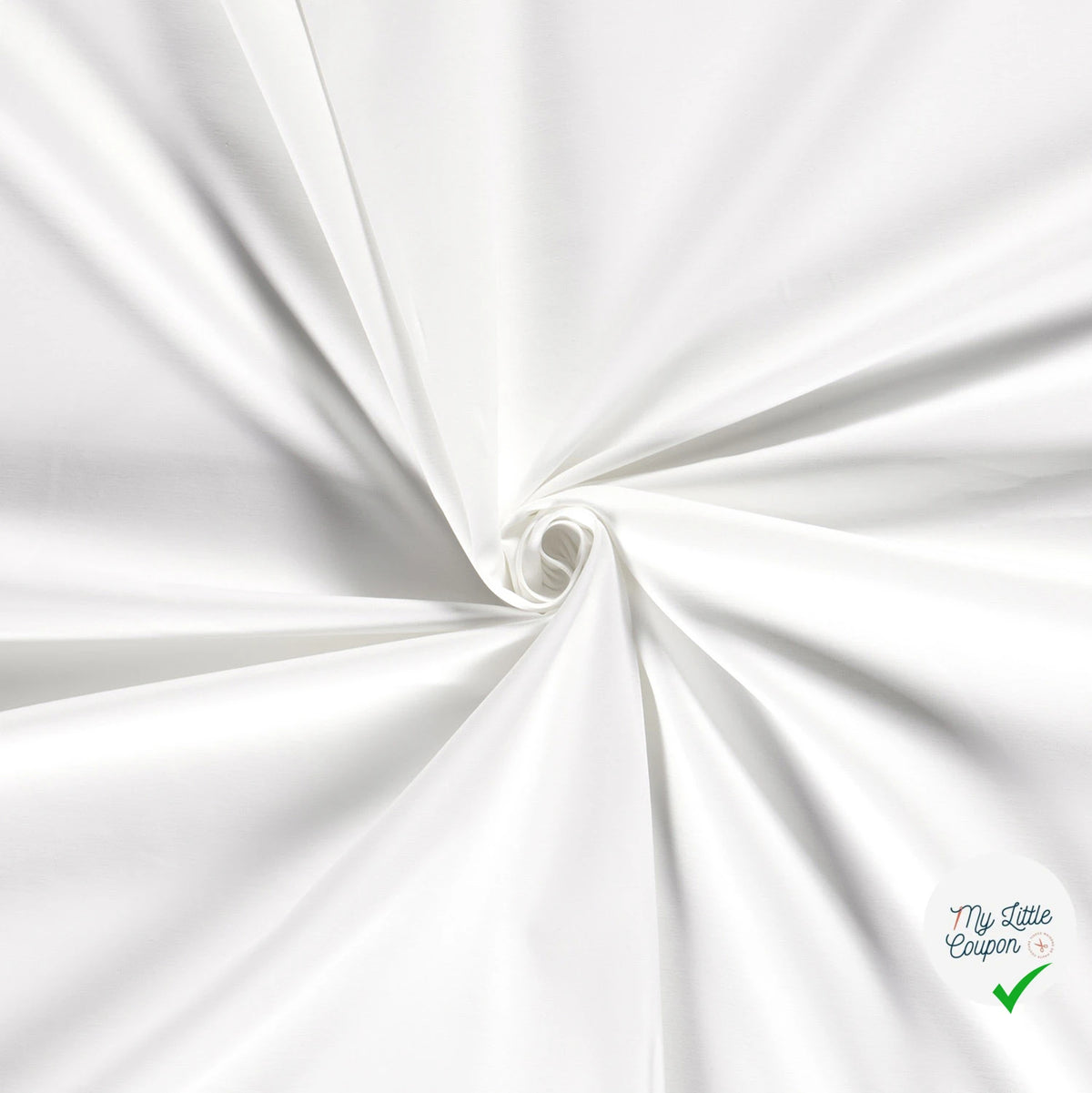 TWILL DE COTON LAVÉ BLANC OPTIQUE - My Little Coupon