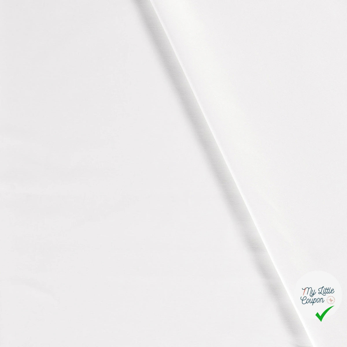 TWILL DE COTON LAVÉ BLANC OPTIQUE - My Little Coupon