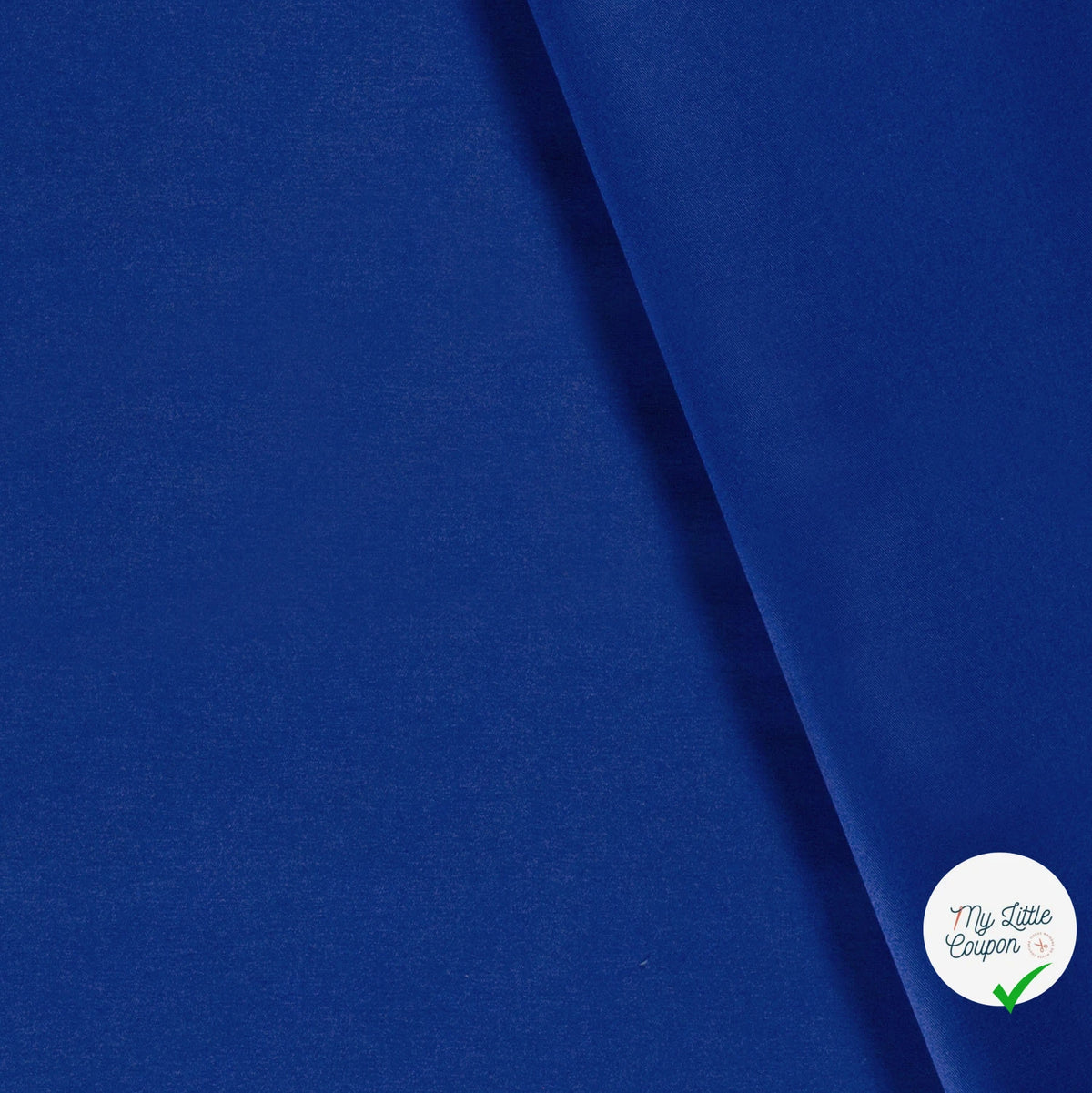 TWILL DE COTON LAVÉ COBALT - My Little Coupon