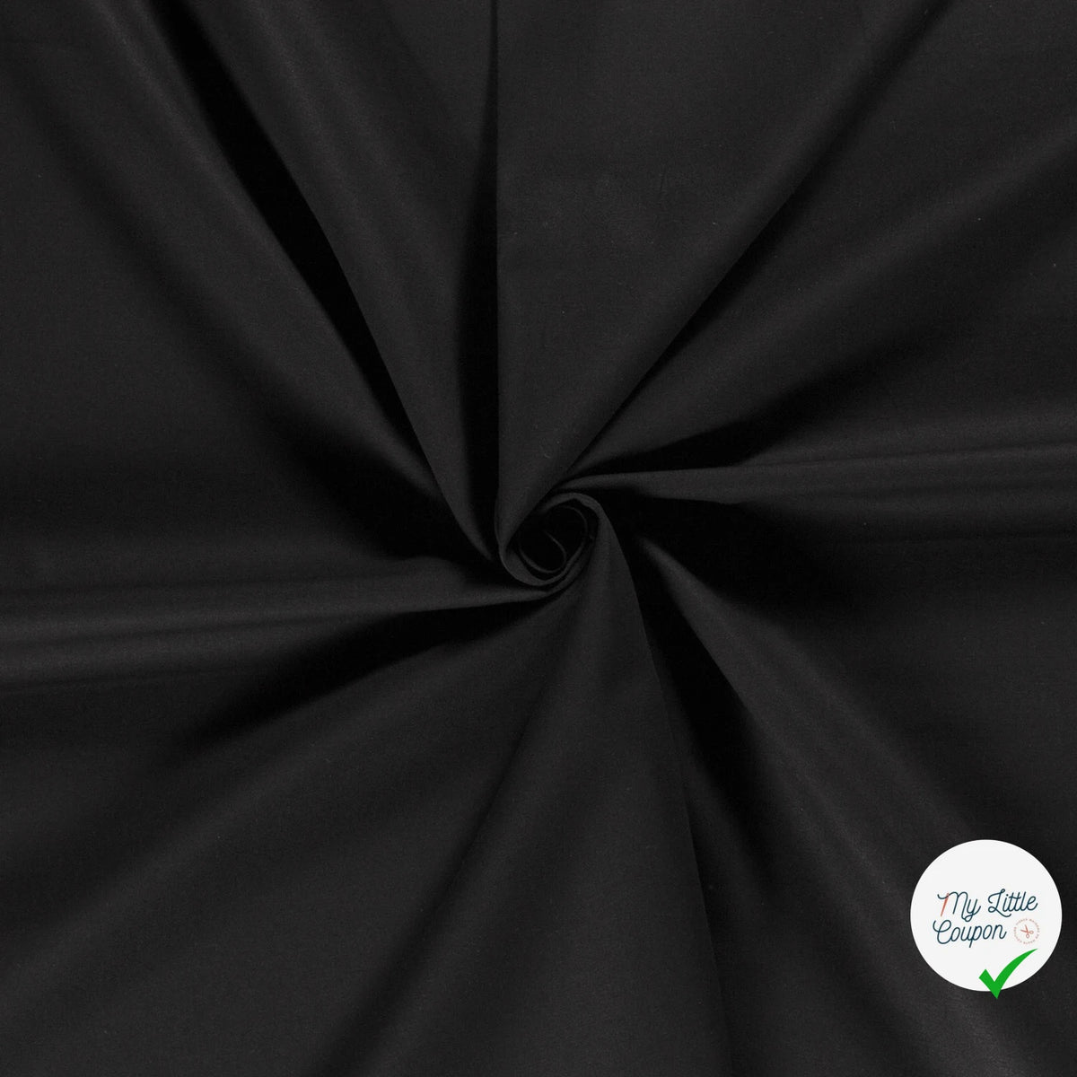 TWILL DE COTON LAVÉ NOIR - My Little Coupon