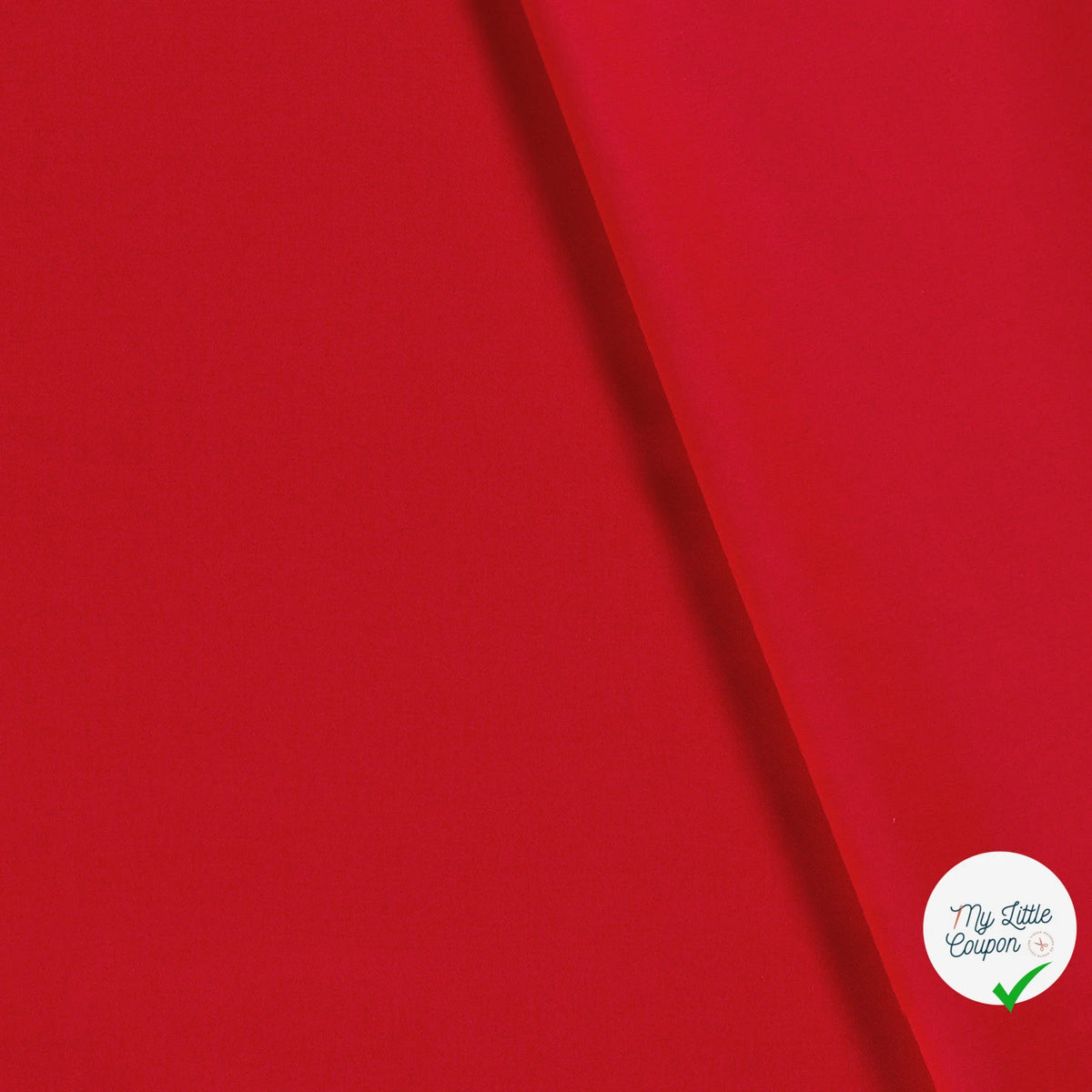 TWILL DE COTON LAVÉ ROUGE - My Little Coupon