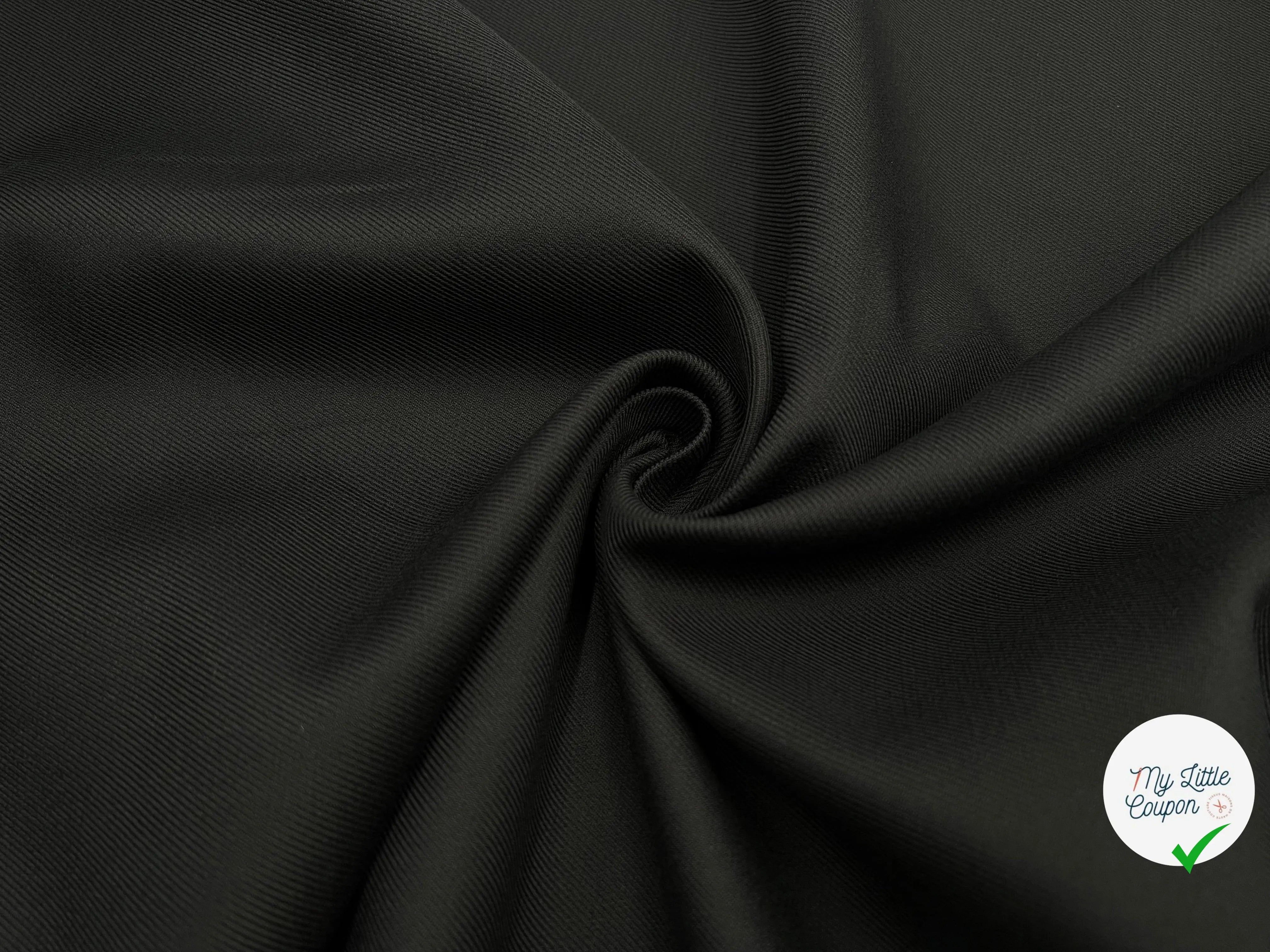 TWILL DE COTON NOIR - My Little Coupon - tissu - coudre