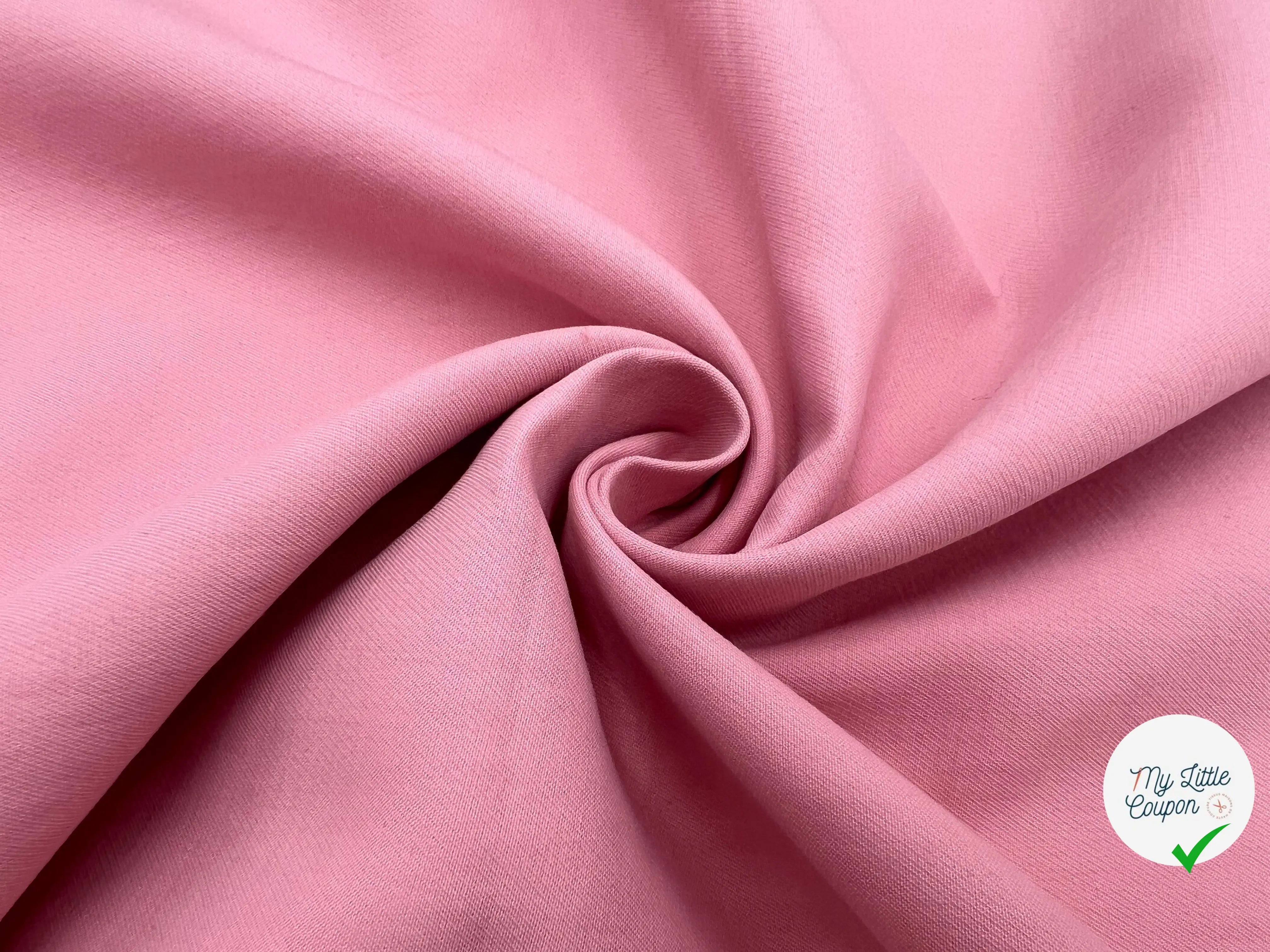 TWILL DE COTON ROSE BÉBÉ - My Little Coupon - tissu - coudre