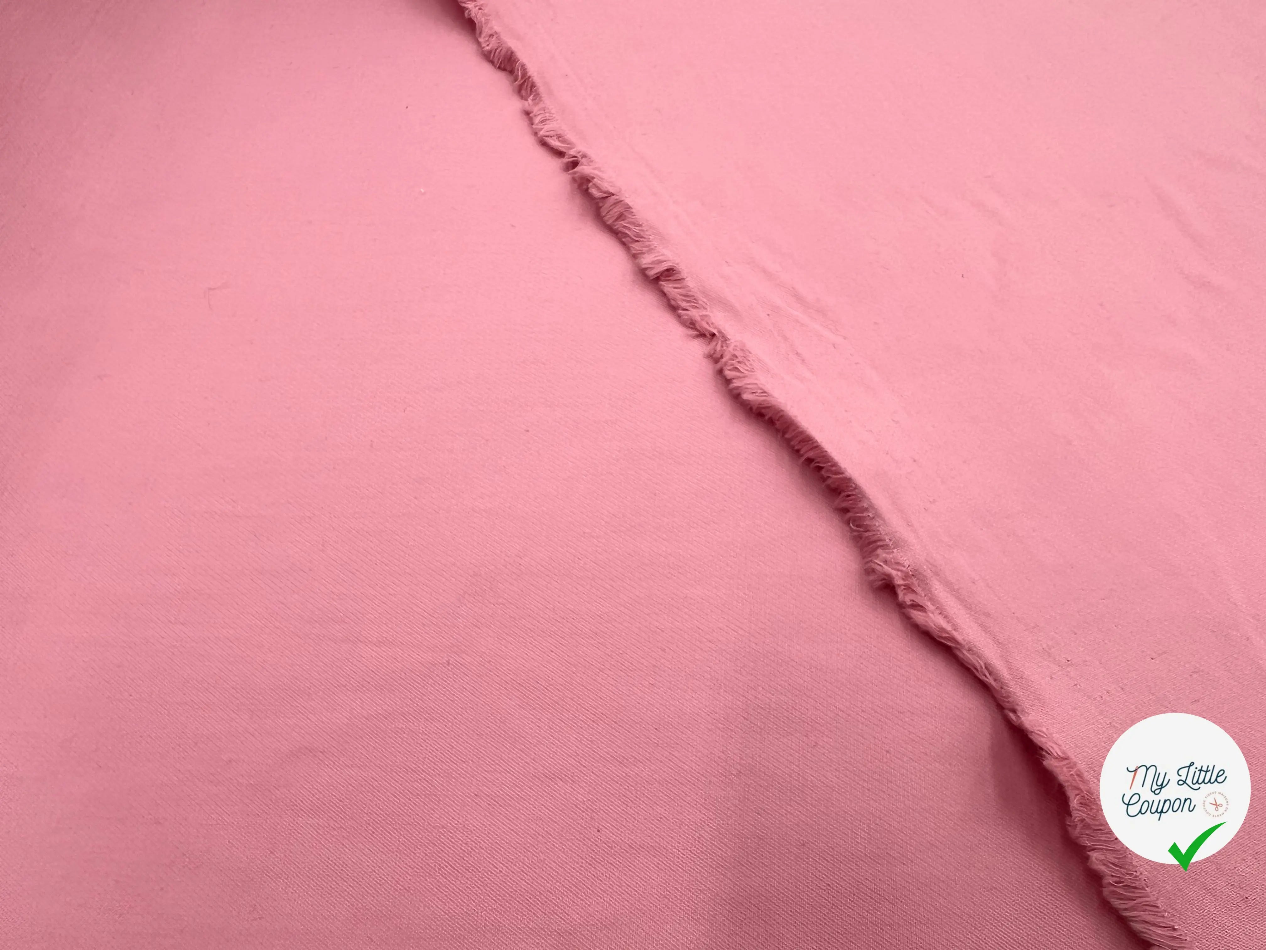 TWILL DE COTON ROSE BÉBÉ - My Little Coupon - tissu - coudre