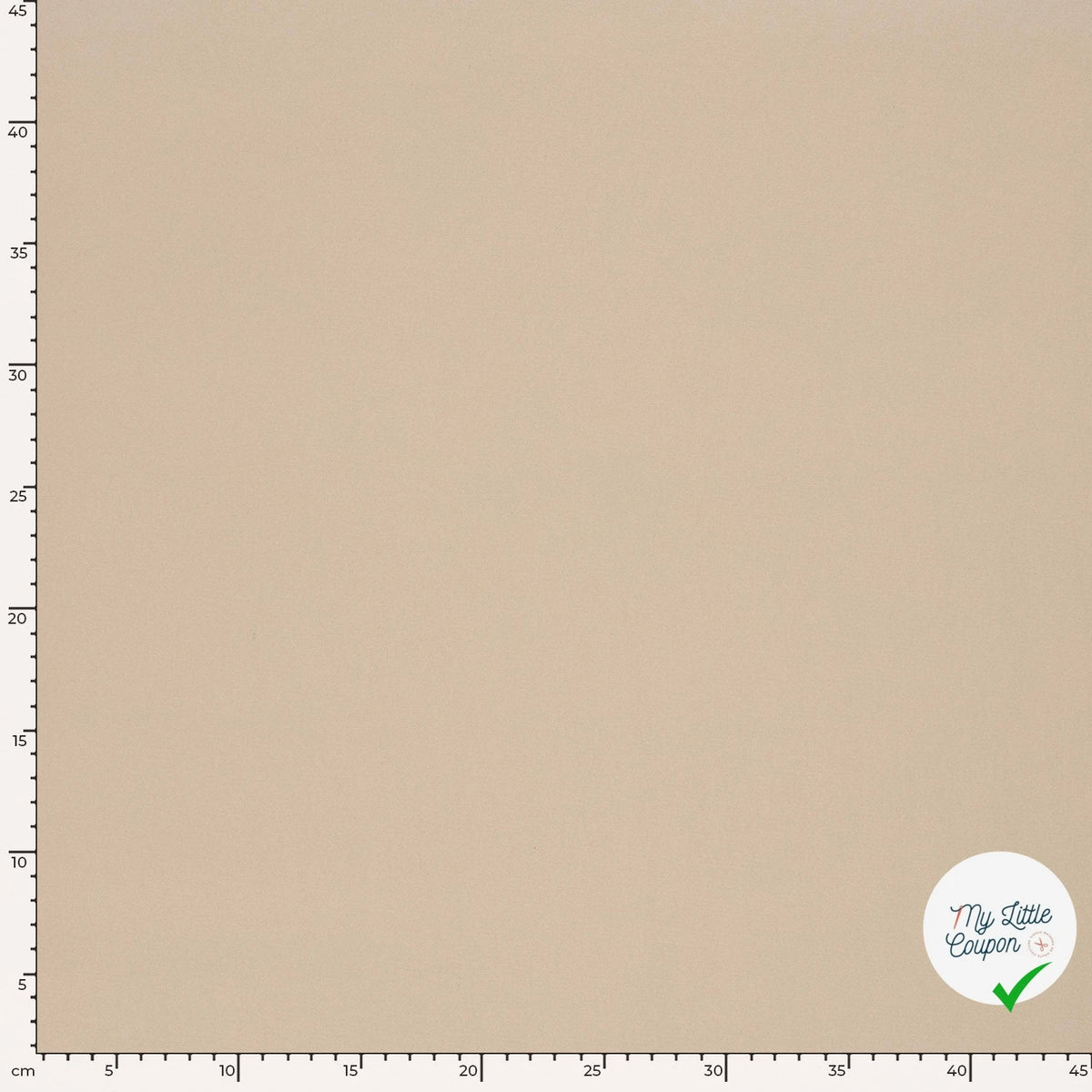 TWILL DE COTON STRETCH LAVÉ BELLE TENUE BEIGE CLAIR - My Little Coupon
