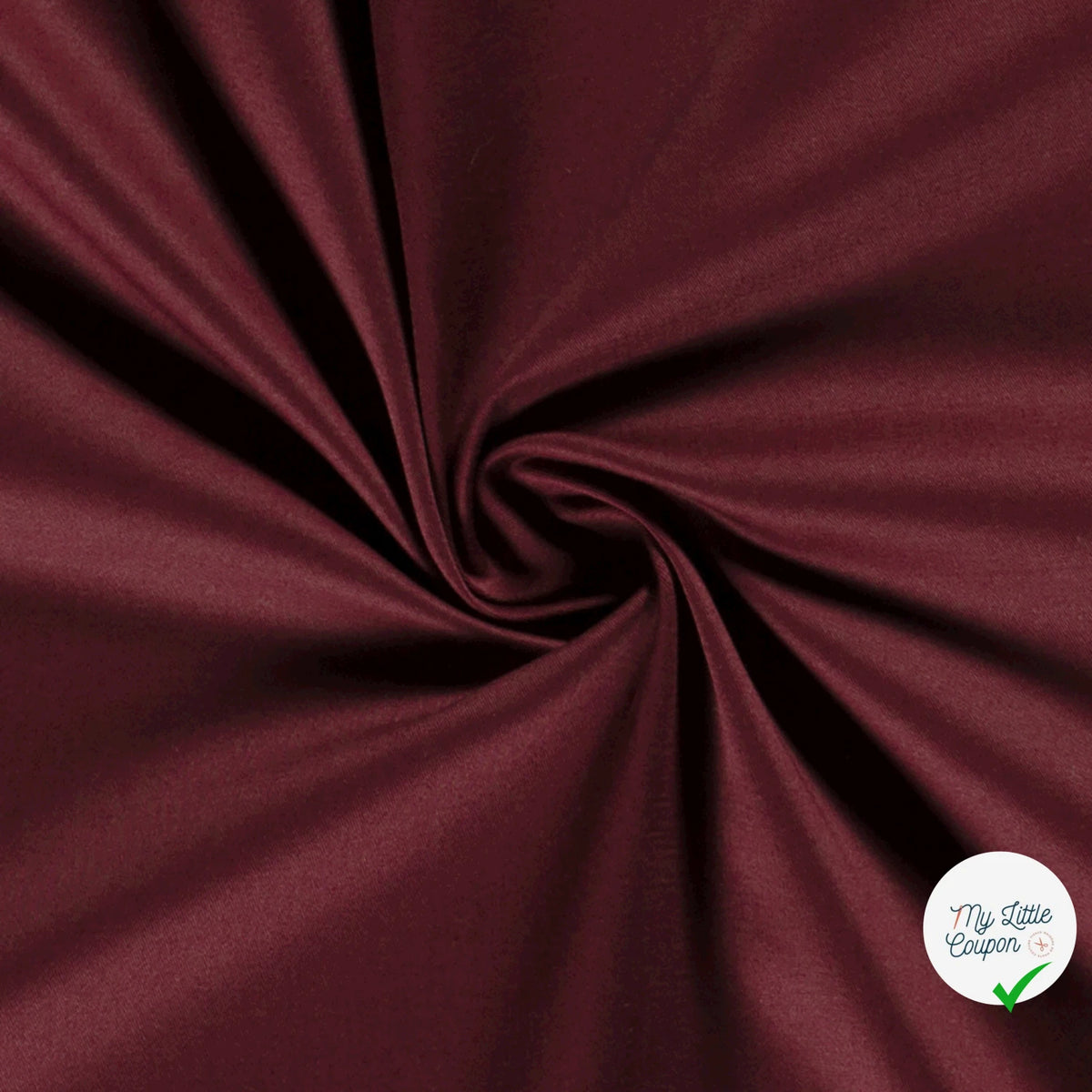 Twill de coton stretch lavé bordeaux