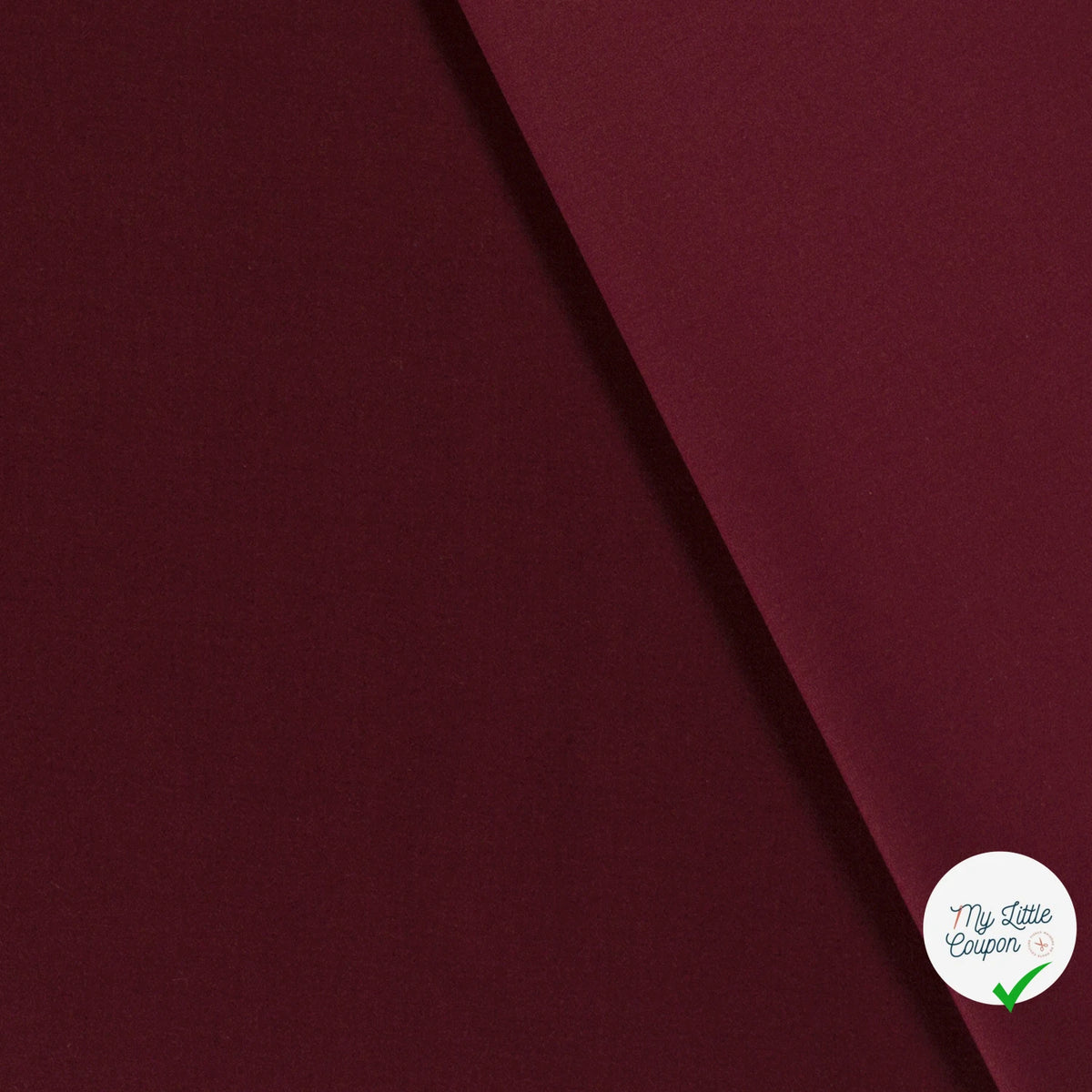 TWILL DE COTON STRETCH LAVÉ BORDEAUX - My Little Coupon