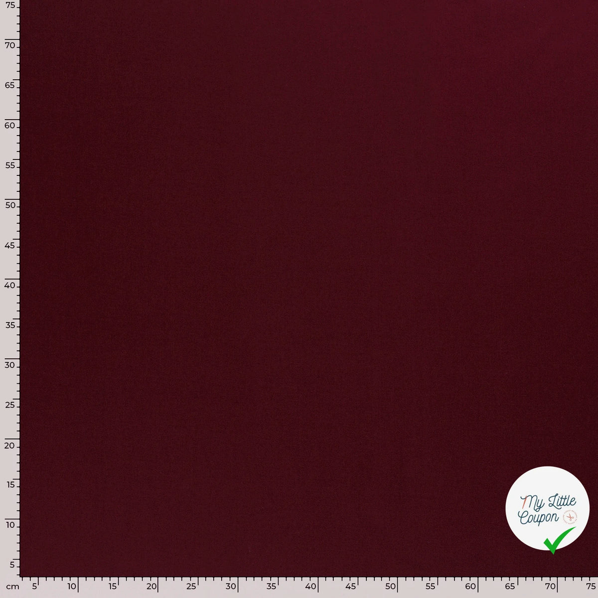 TWILL DE COTON STRETCH LAVÉ BORDEAUX - My Little Coupon