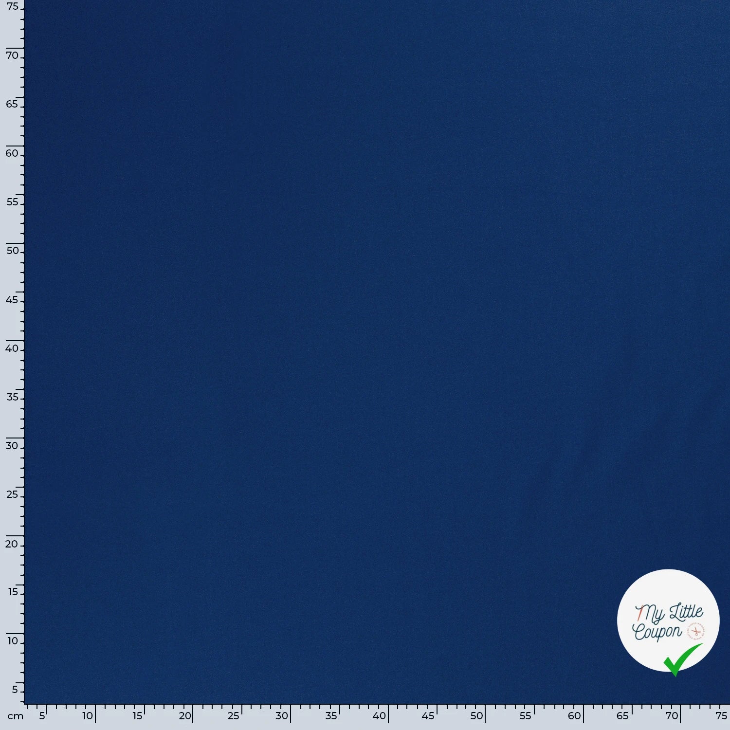 TWILL DE COTON STRETCH LAVÉ COBALT - My Little Coupon