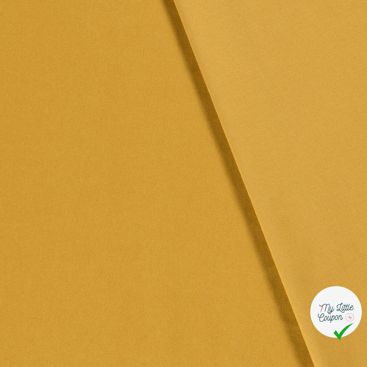 TWILL DE COTON STRETCH LAVÉ OCRE - My Little Coupon