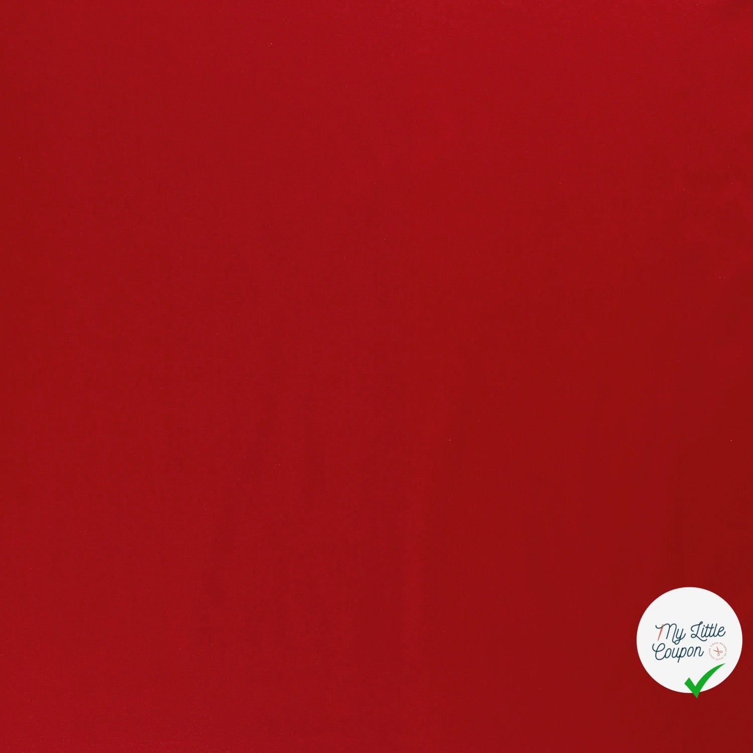 TWILL DE COTON STRETCH LAVÉ ROUGE - My Little Coupon