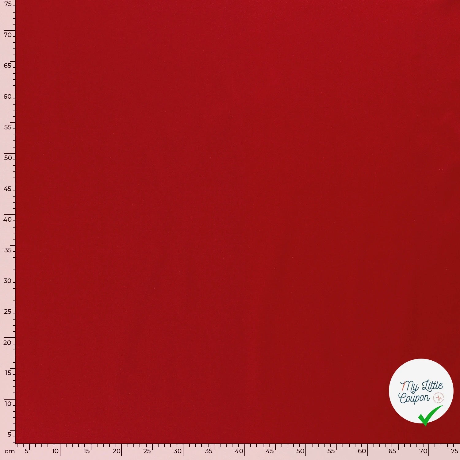 TWILL DE COTON STRETCH LAVÉ ROUGE - My Little Coupon