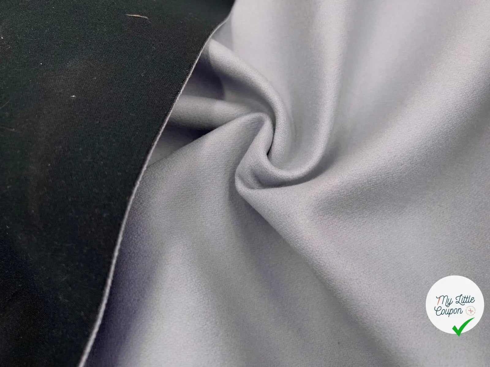 TWILL DE LAINE GRIS LAVANDE CONTRECOLLÉ FOAM ASPECT NÉOPRÈNE - My Little Coupon - tissu - coudre