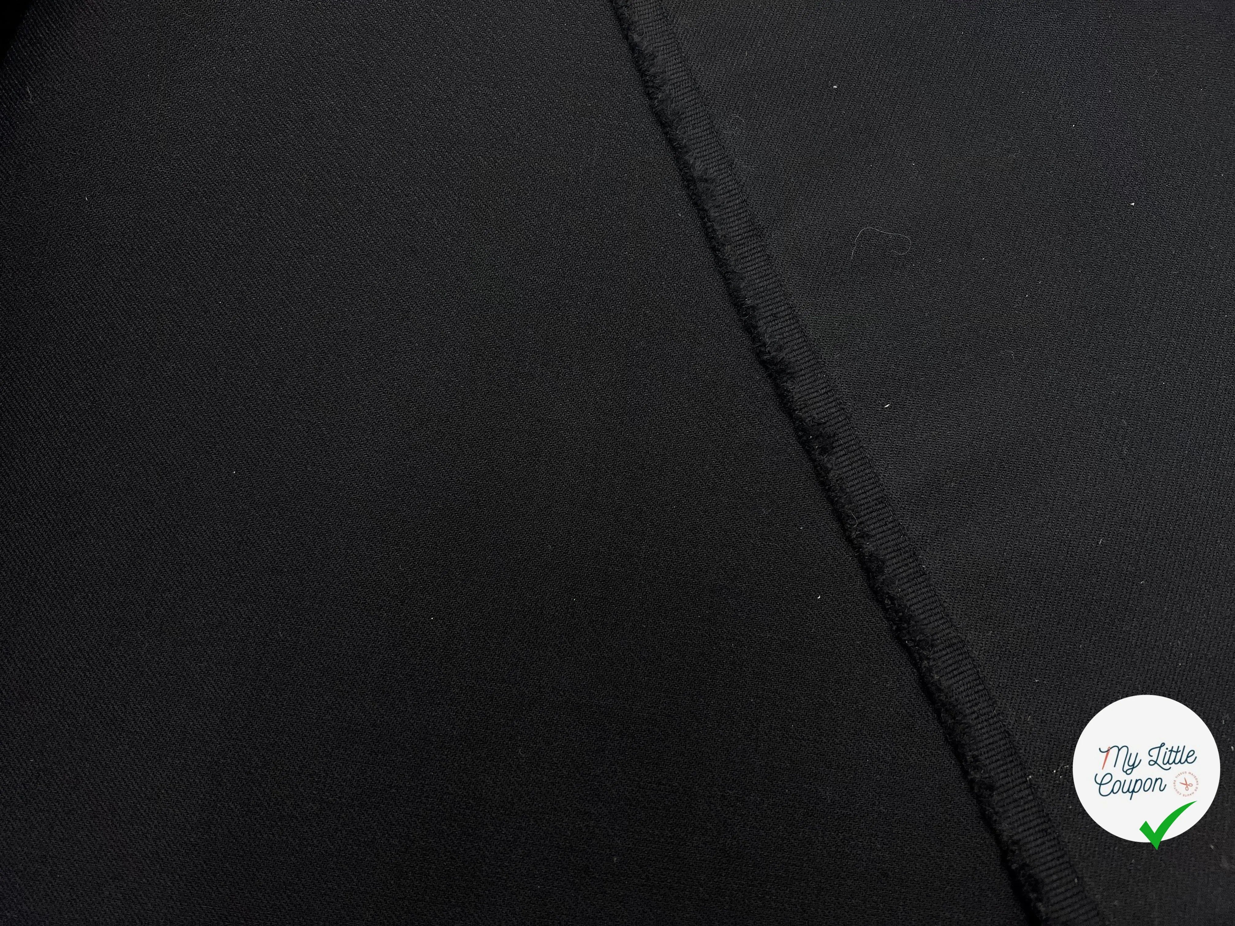 TWILL DE LAINE NOIR - My Little Coupon - tissu - coudre