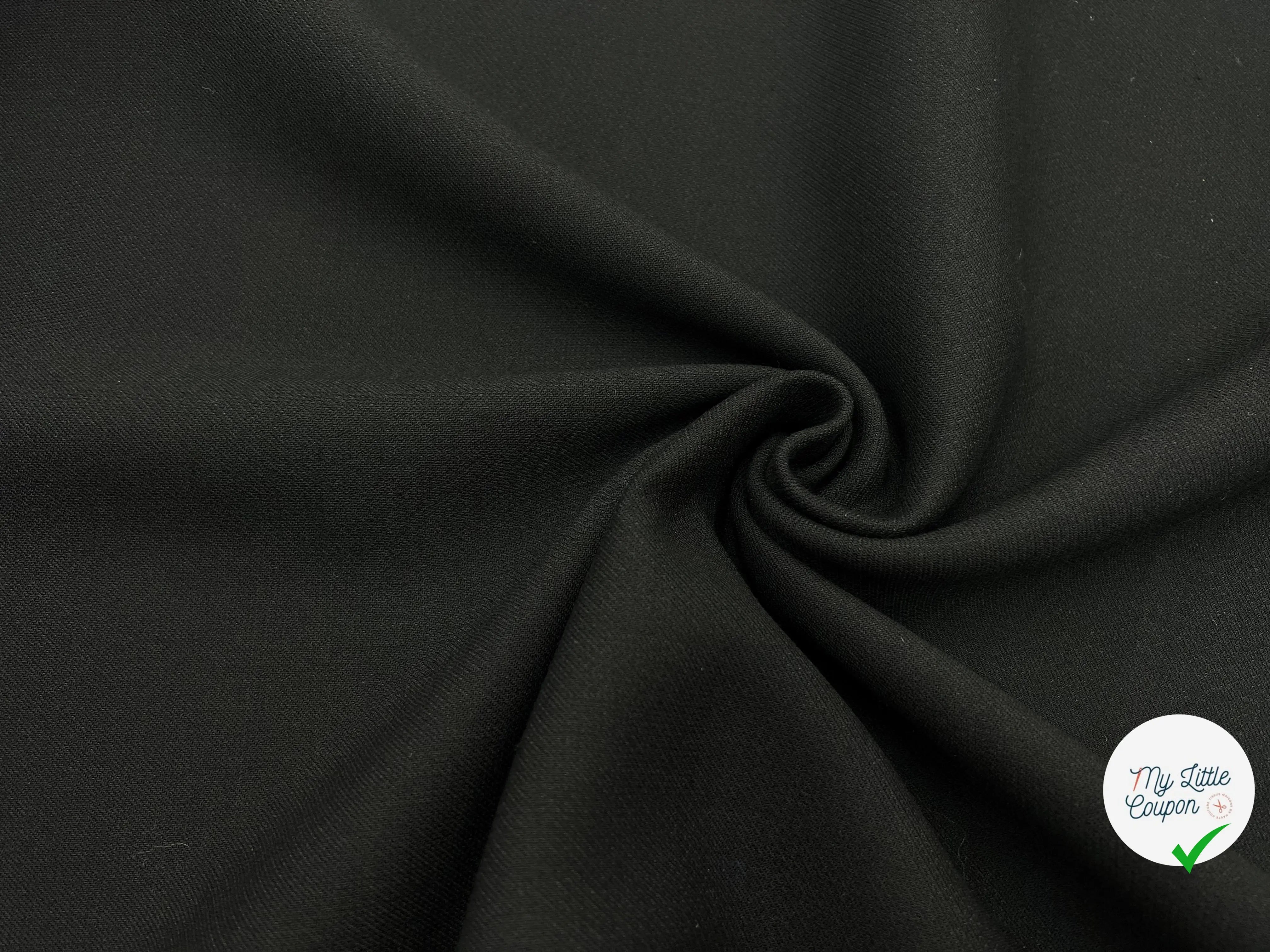 TWILL DE LAINE NOIR - My Little Coupon - tissu - coudre