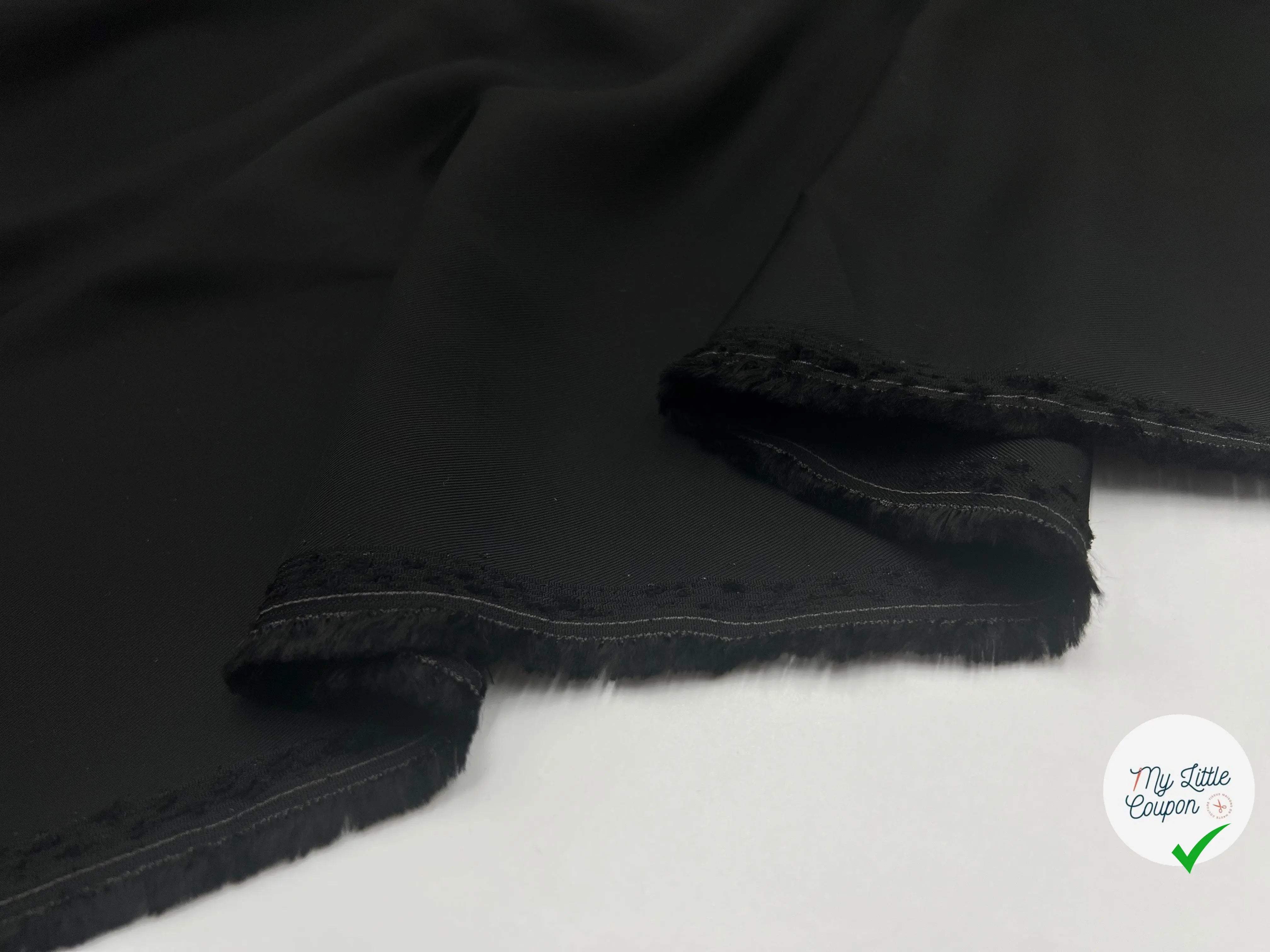 TWILL VISCOSE DEEP BLACK - My Little Coupon - tissu - coudre