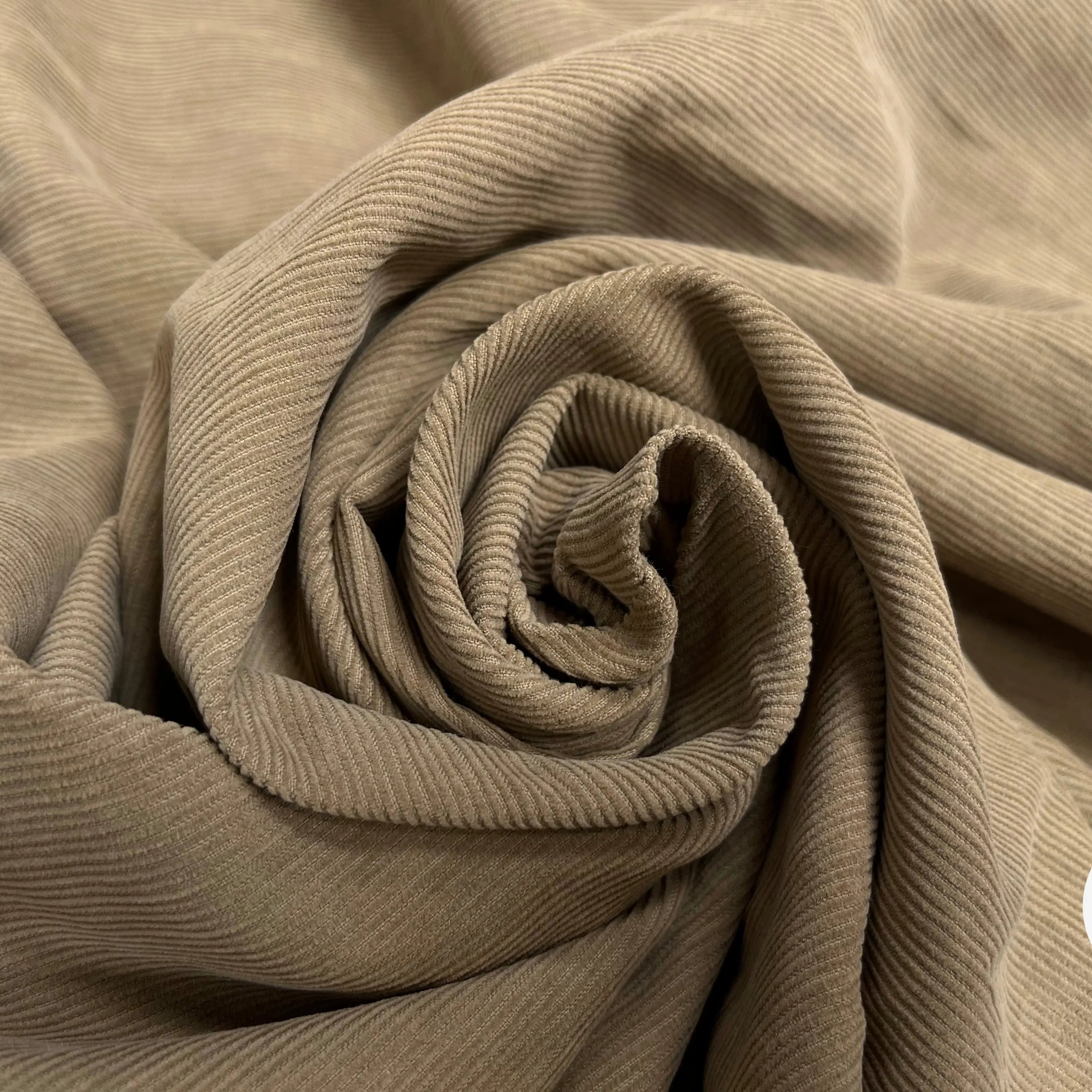 VELOURS 1000 RAIES CHEMISE COTON BEIGE FONCÉ - My Little Coupon