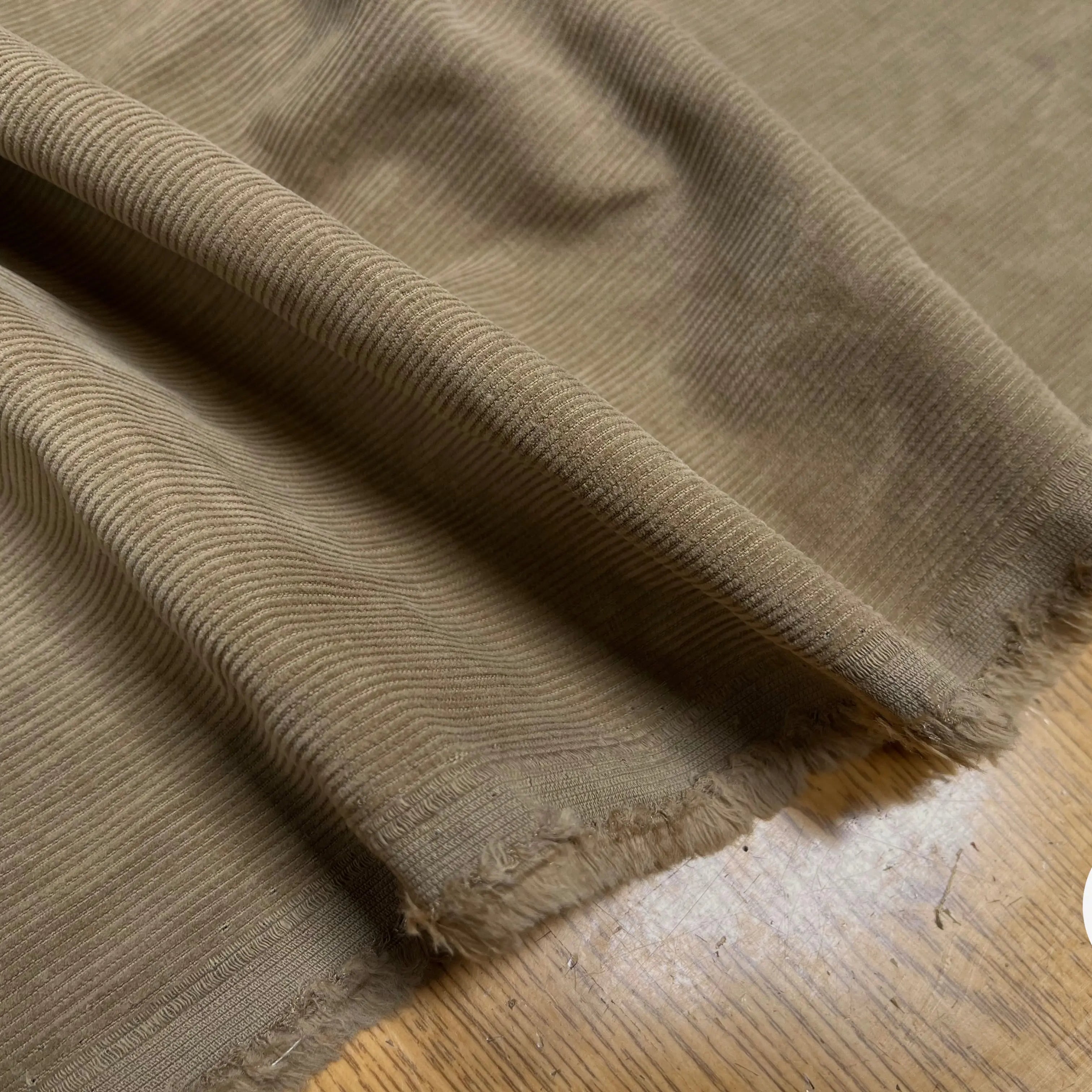 VELOURS 1000 RAIES CHEMISE COTON BEIGE FONCÉ - My Little Coupon