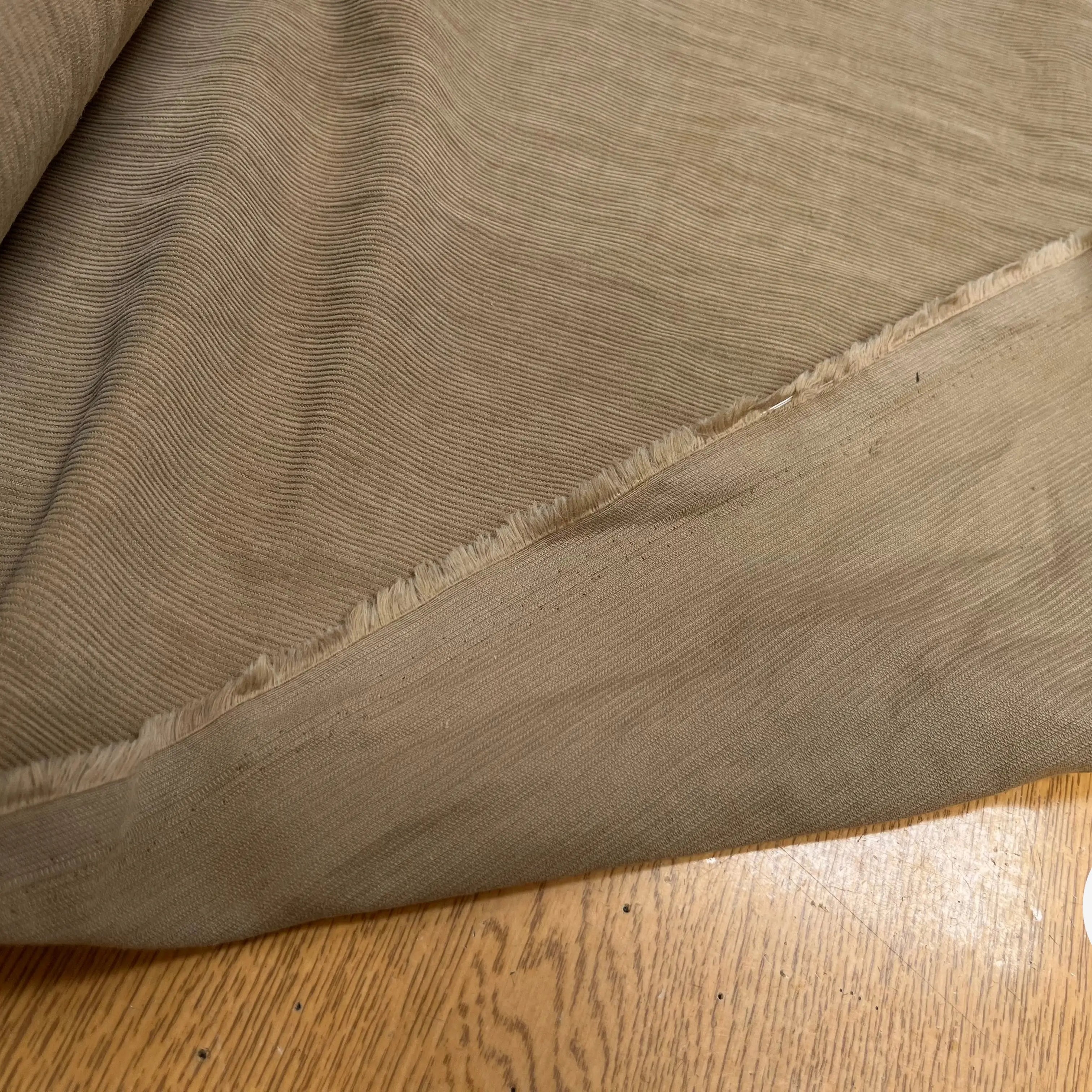 VELOURS 1000 RAIES CHEMISE COTON BEIGE FONCÉ - My Little Coupon