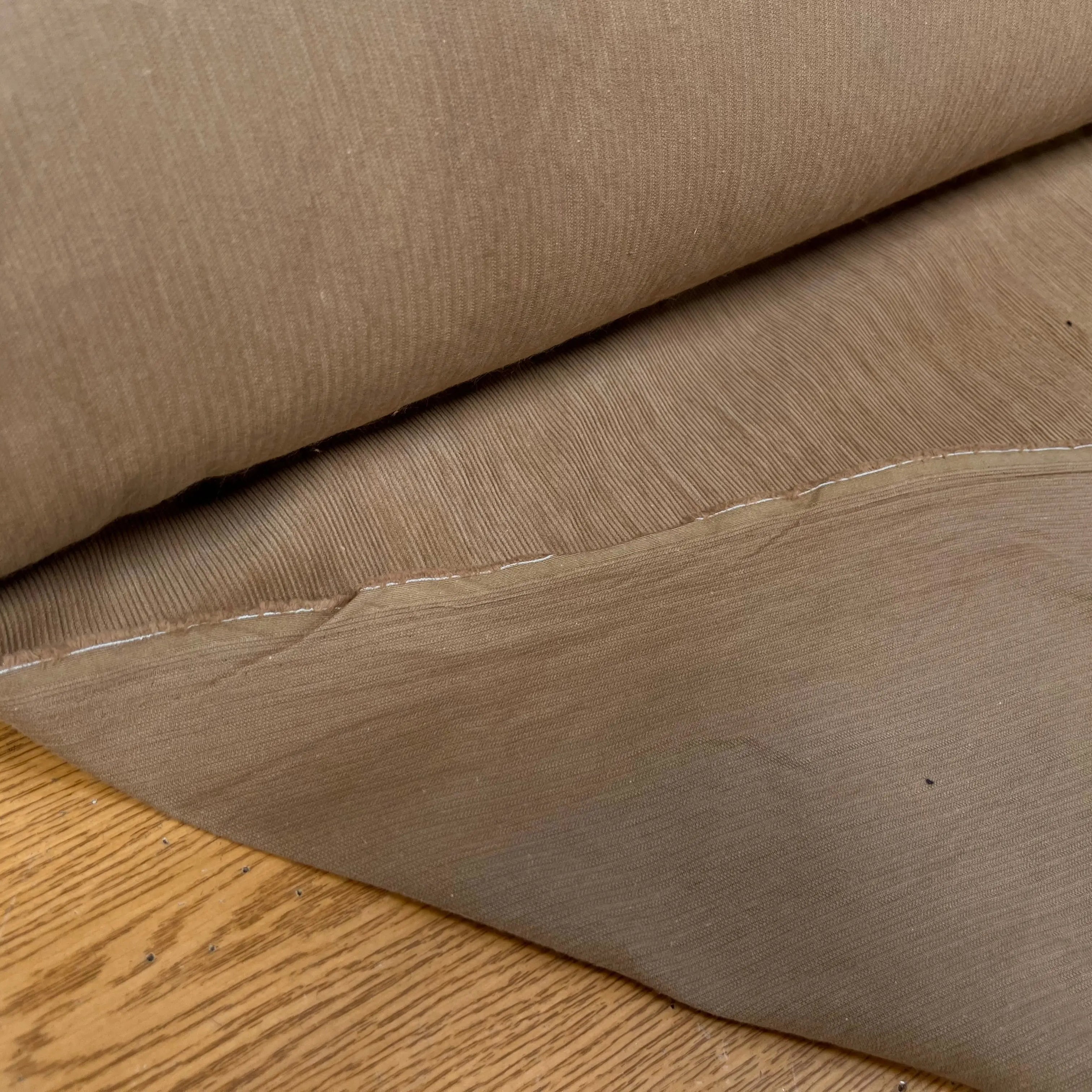 VELOURS 1000 RAIES COTON BEIGE CAMEL TOUCHER CRAQUANT - My Little Coupon