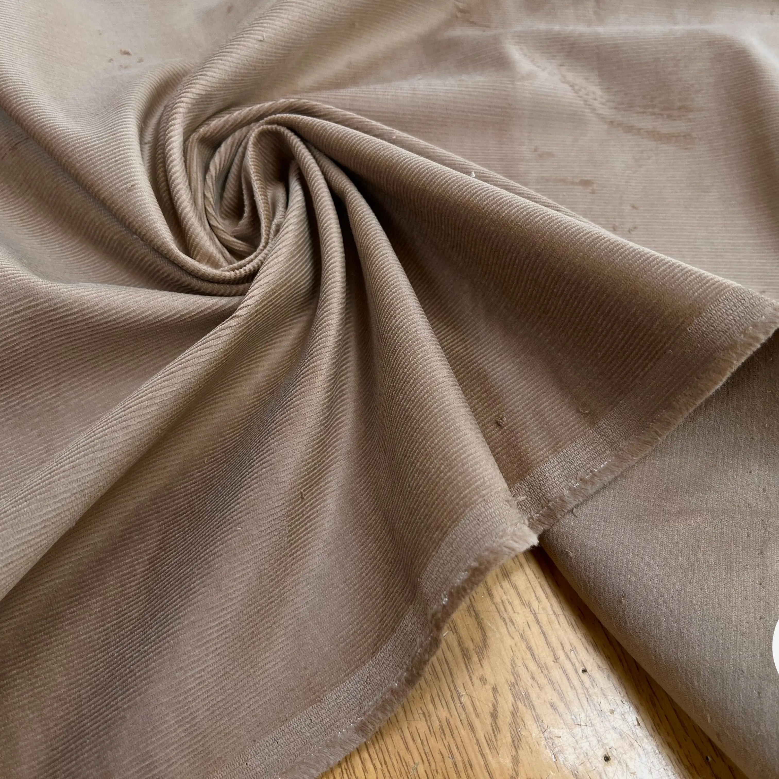 VELOURS 1000 RAIES COTON BEIGE CLAIR ULTRA CHIC - My Little Coupon