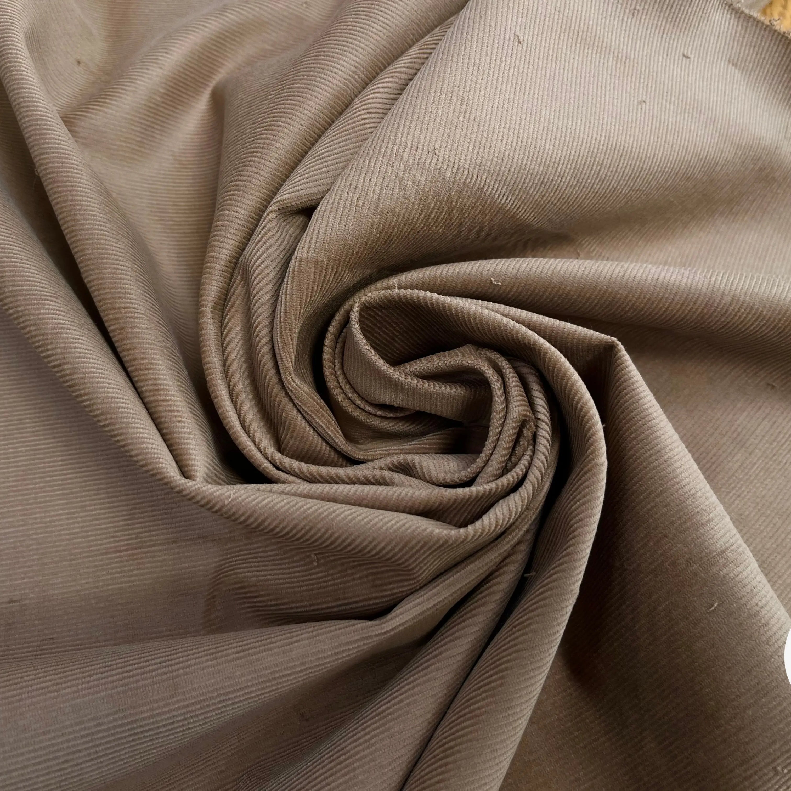 VELOURS 1000 RAIES COTON BEIGE CLAIR ULTRA CHIC - My Little Coupon