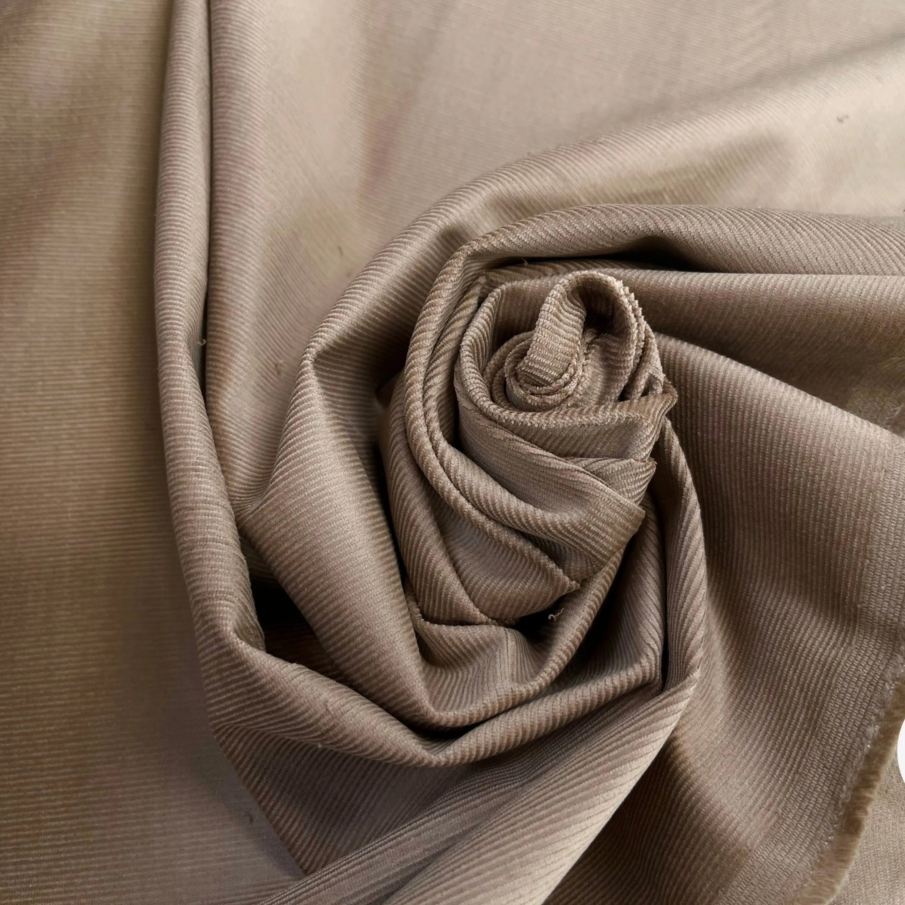 VELOURS 1000 RAIES COTON BEIGE CLAIR ULTRA CHIC - My Little Coupon