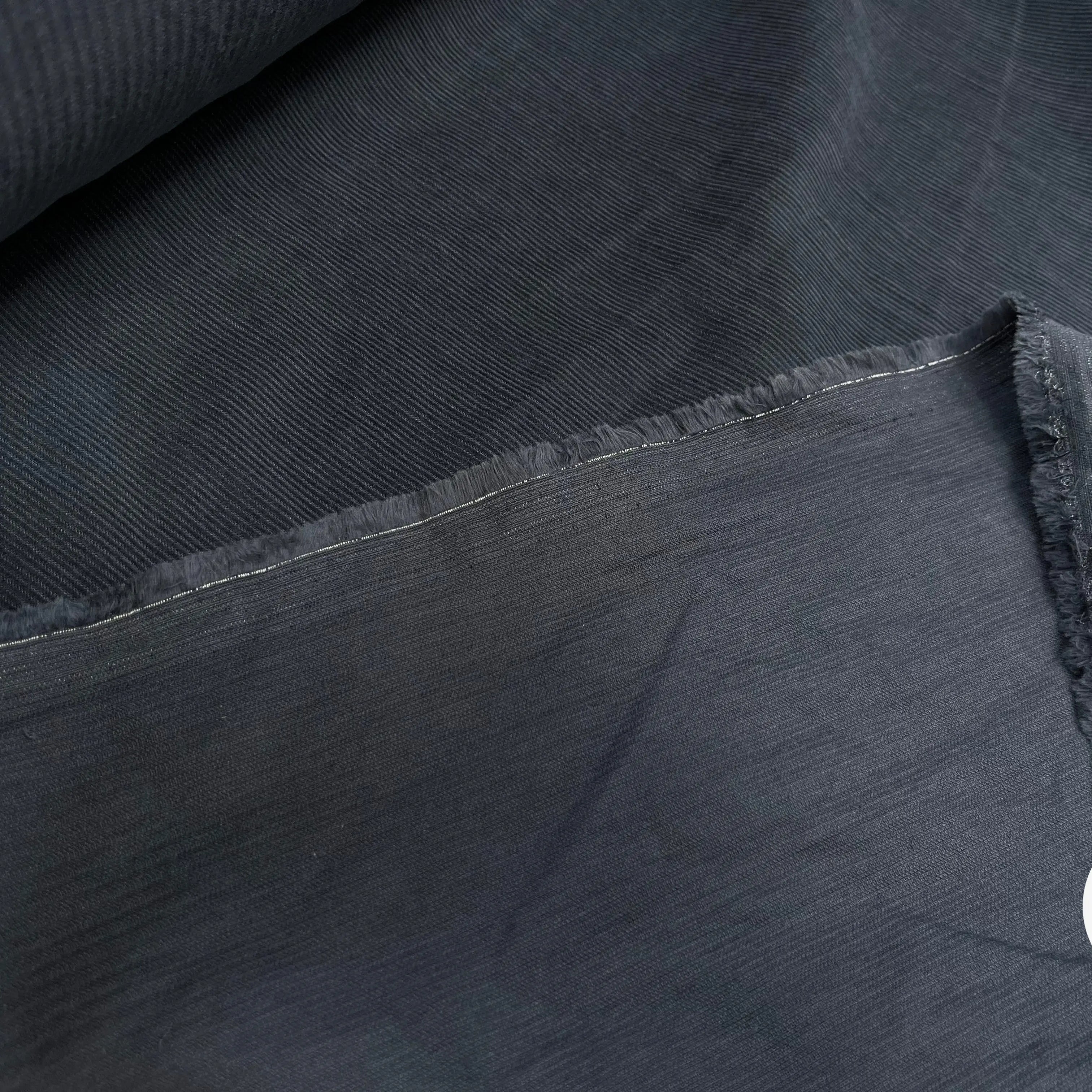 VELOURS 1000 RAIES COTON BLEU NAVY MÉTAL - My Little Coupon