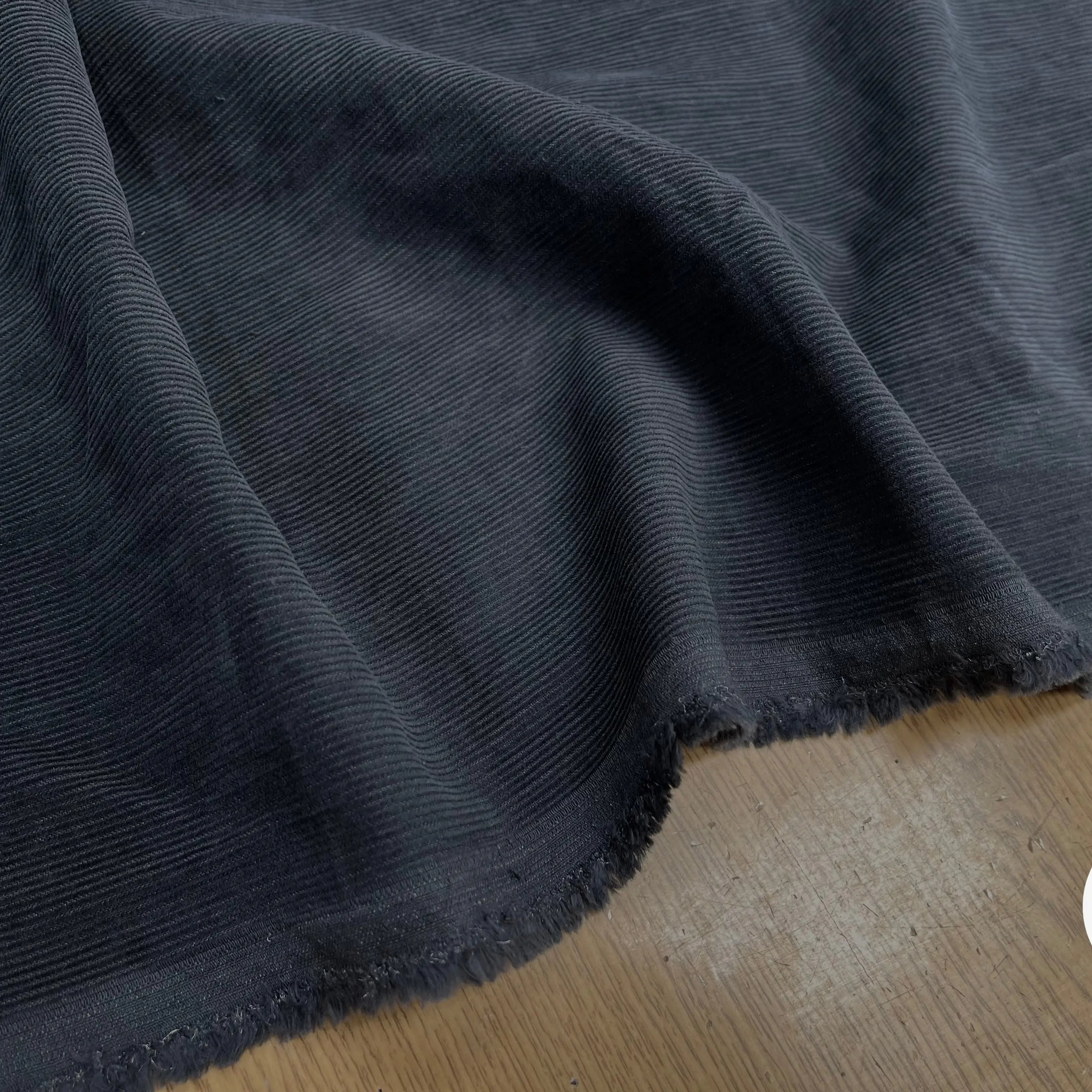 VELOURS 1000 RAIES COTON BLEU NAVY MÉTAL - My Little Coupon